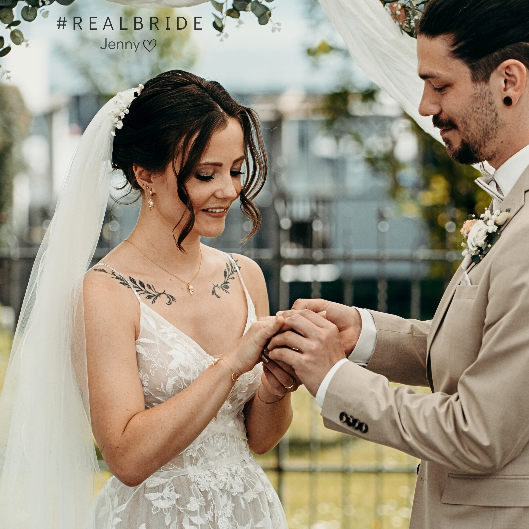 Resi | Brautschmuck Set mit Blättern