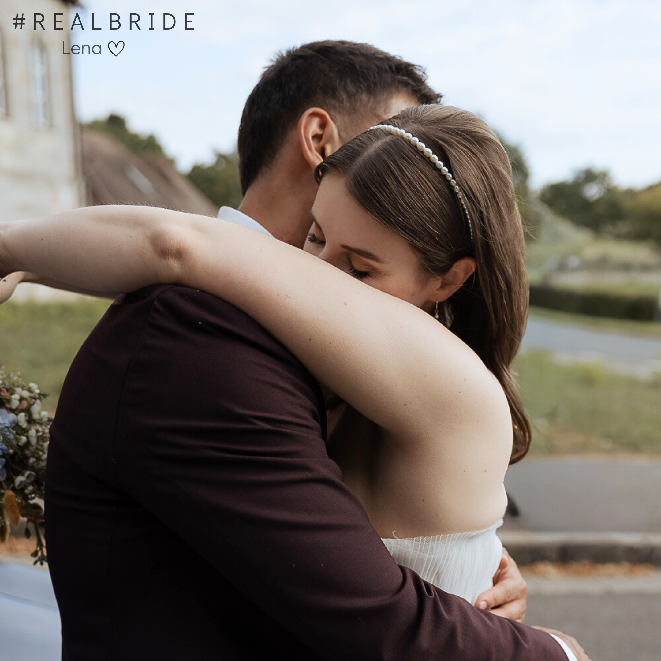 Amelie | Brauthaarschmuck - Haarreif mit echten Süßwasserperlen
