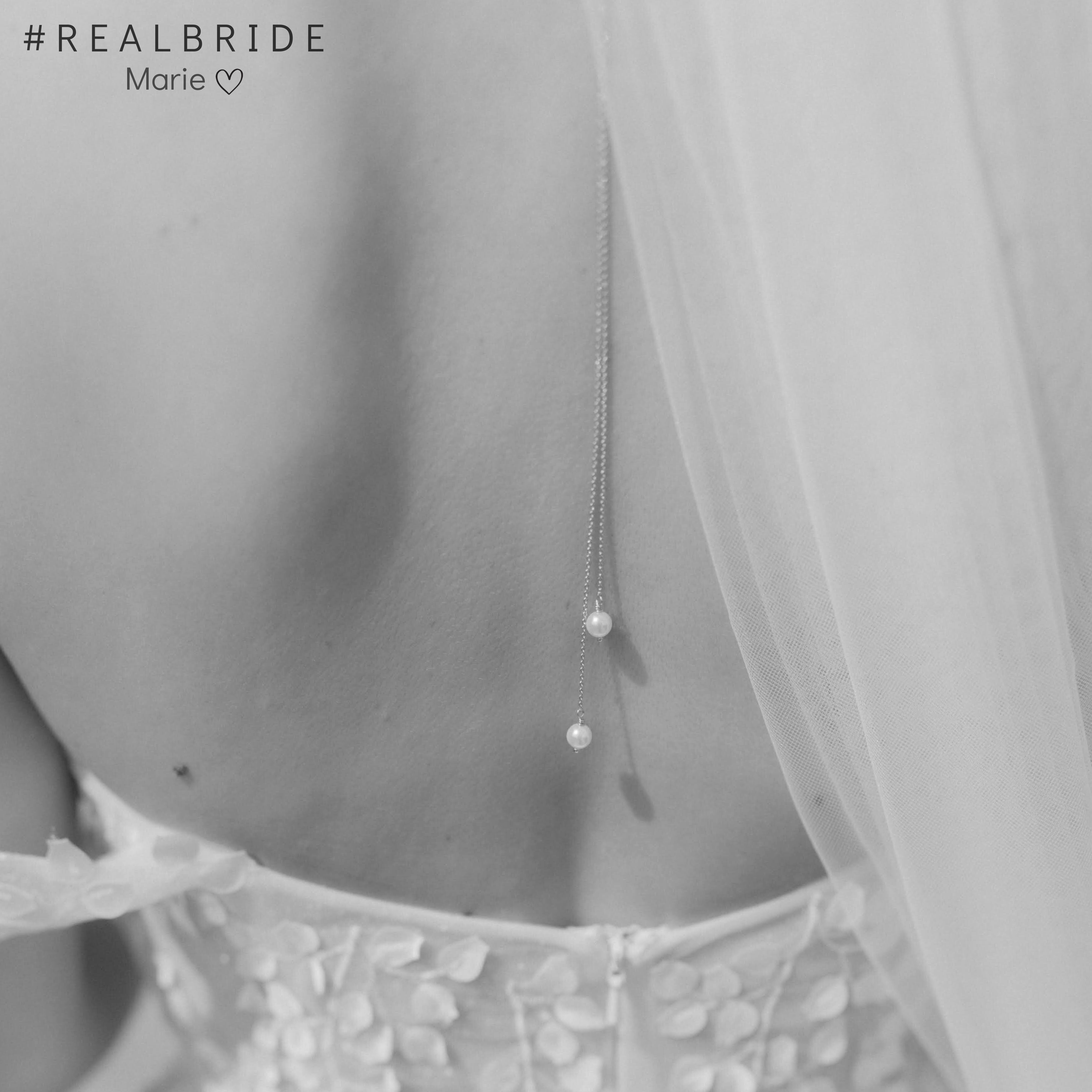 Valeria Hals & Rückenkette | Braut Y-Kette mit Perlen