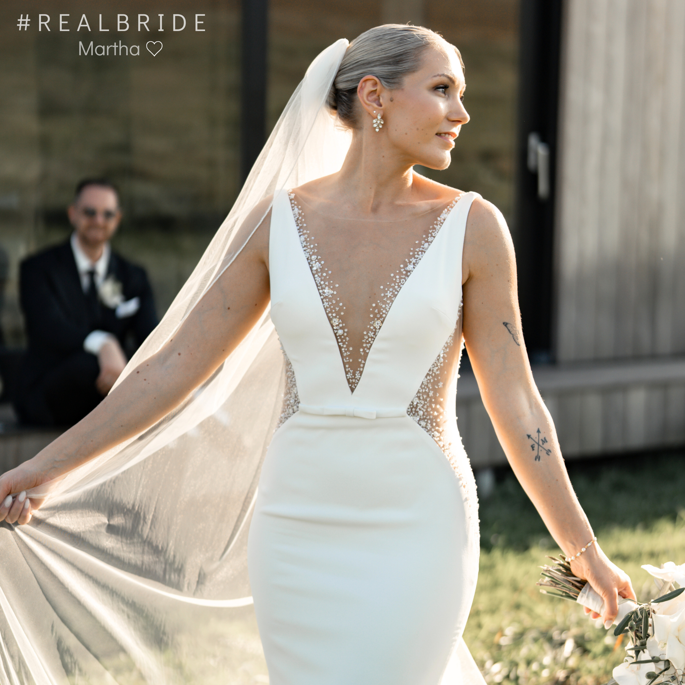 Lisbeth | Ohrringe Hochzeit mit Kristallen