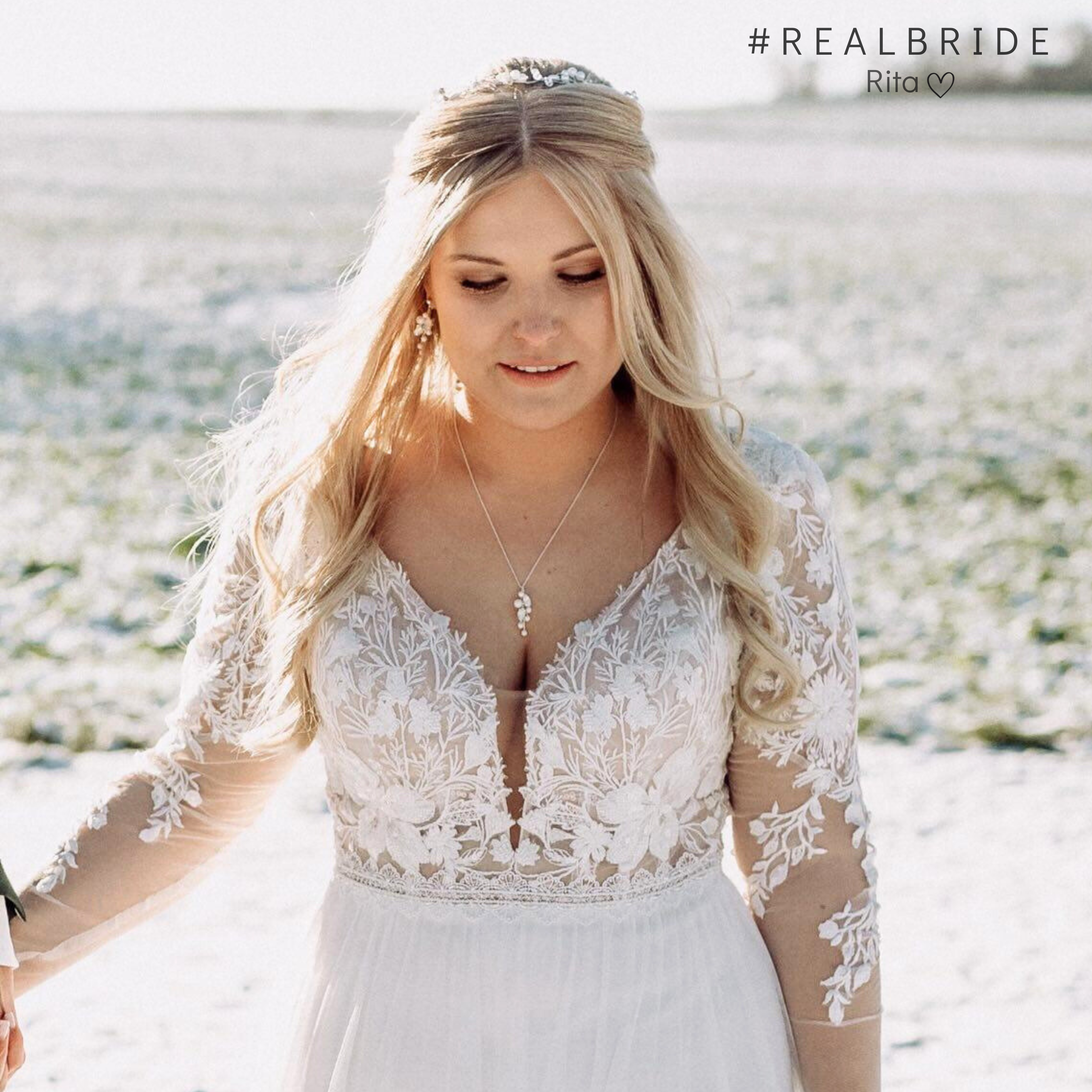 Anastasia | Halskette Hochzeit mit Perlen und Kristallen