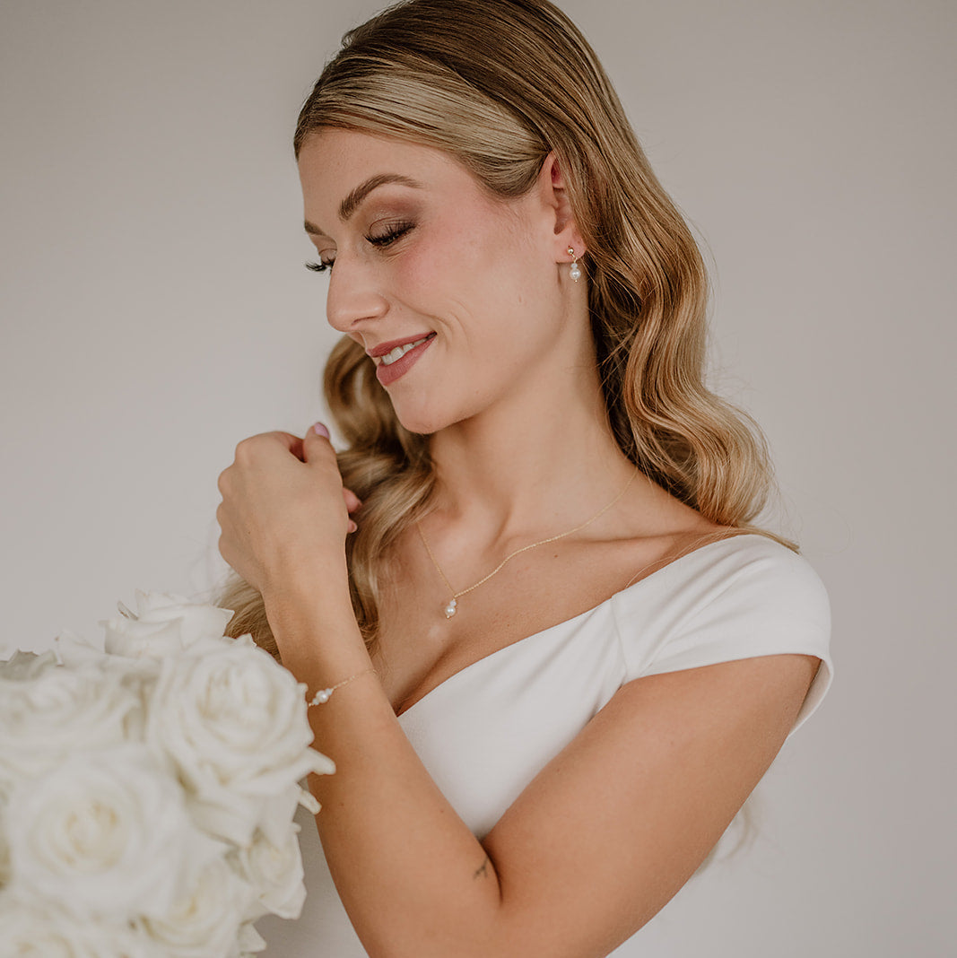 Ari | Brautschmuck Set mit Perlen NEU