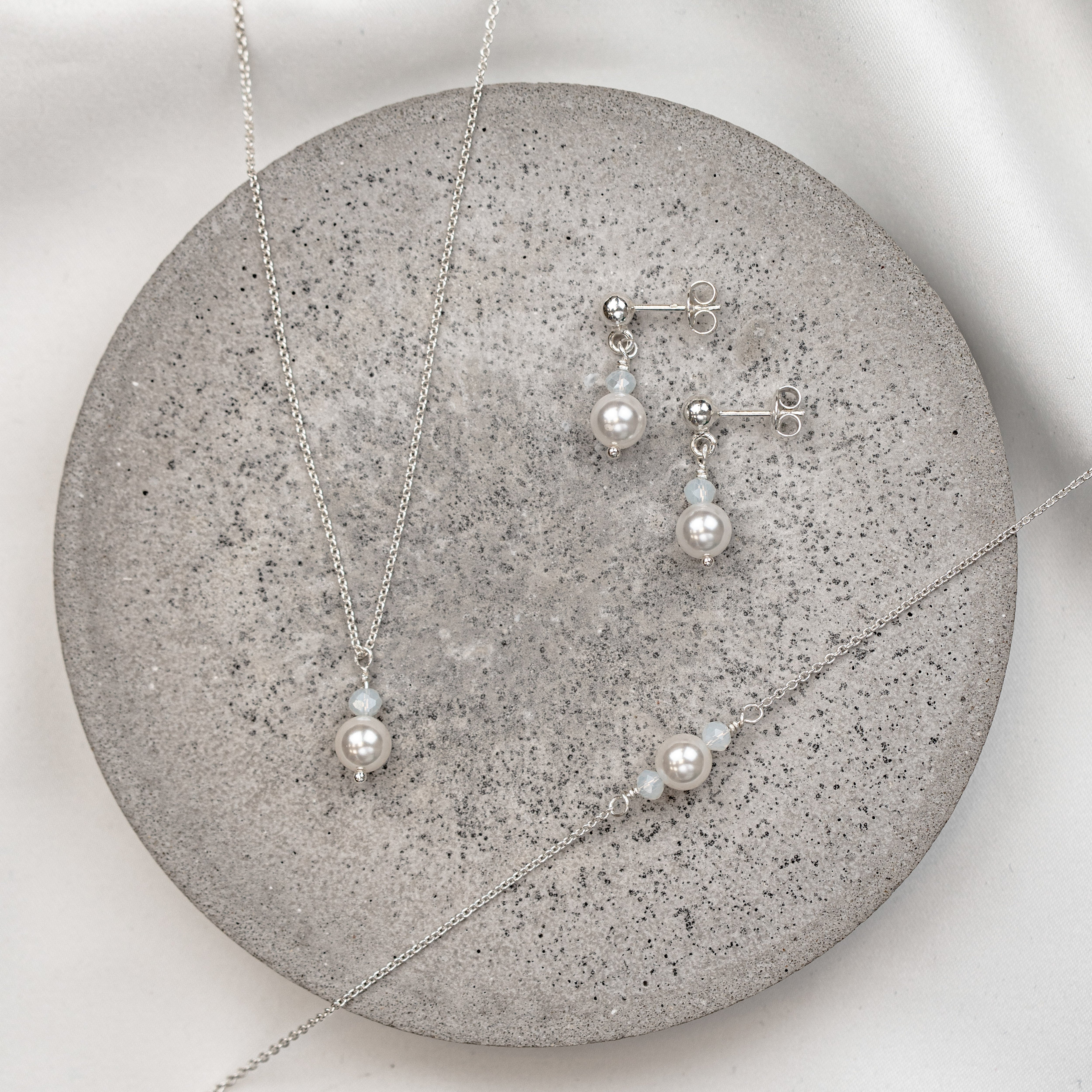 Ari | Brautschmuck Set mit Perlen NEU