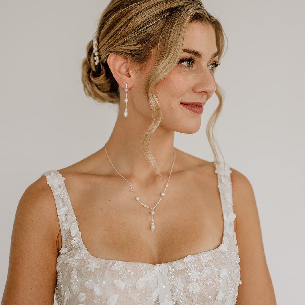 Joy | Brautschmuck Set mit echten Perlen