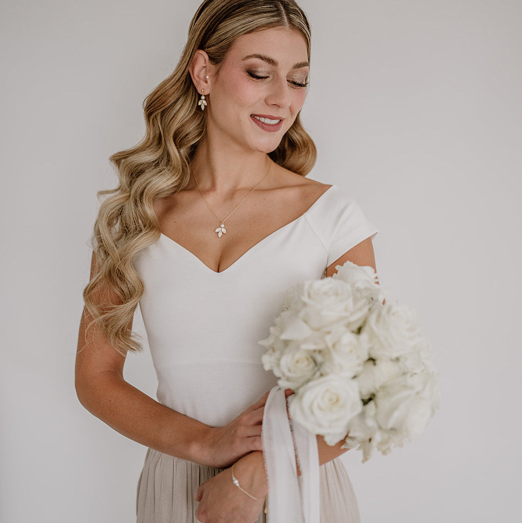 Kate | Hochzeitsschmuck Set mit Perlen