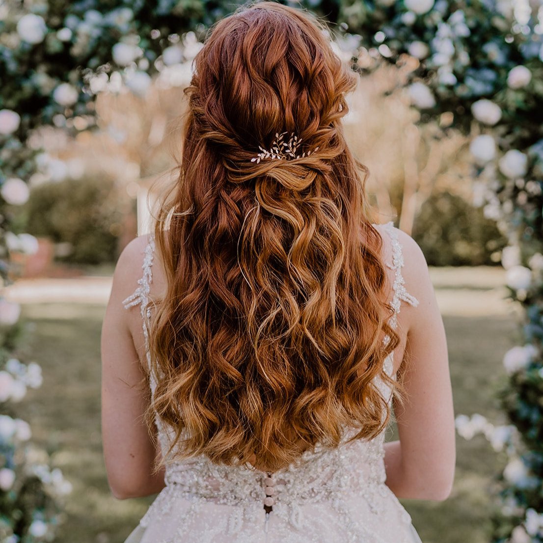 Lana | Brauthaarschmuck - Haarnadeln mit Blättern