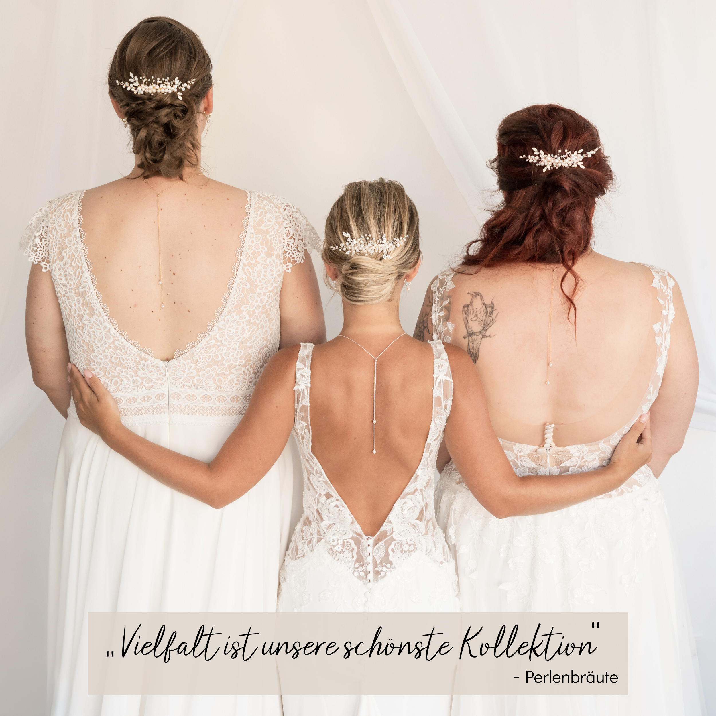 Valeria Hals & Rückenkette | Braut Y-Kette mit Perlen