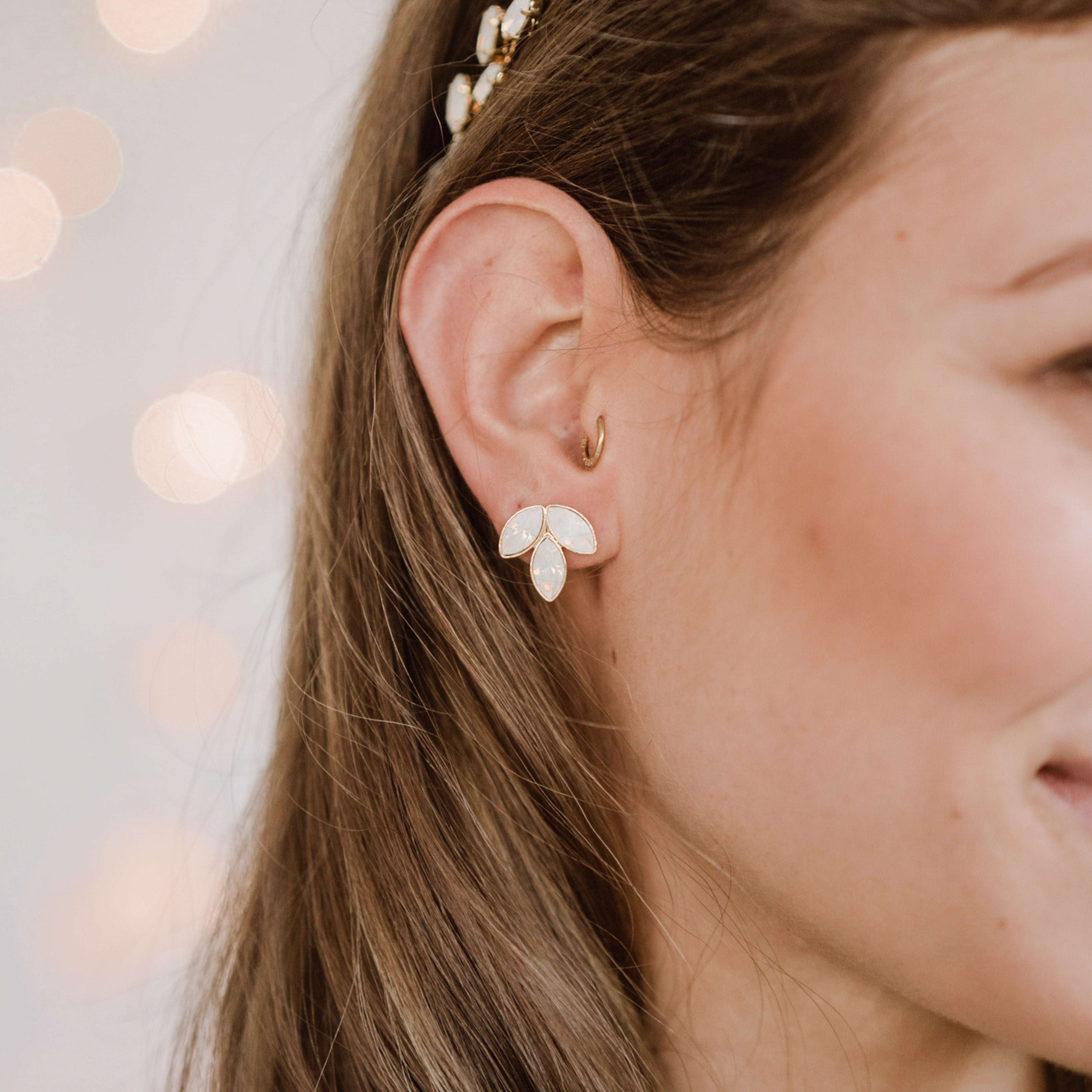 Kate | Ohrstecker Hochzeit mit Kristallen