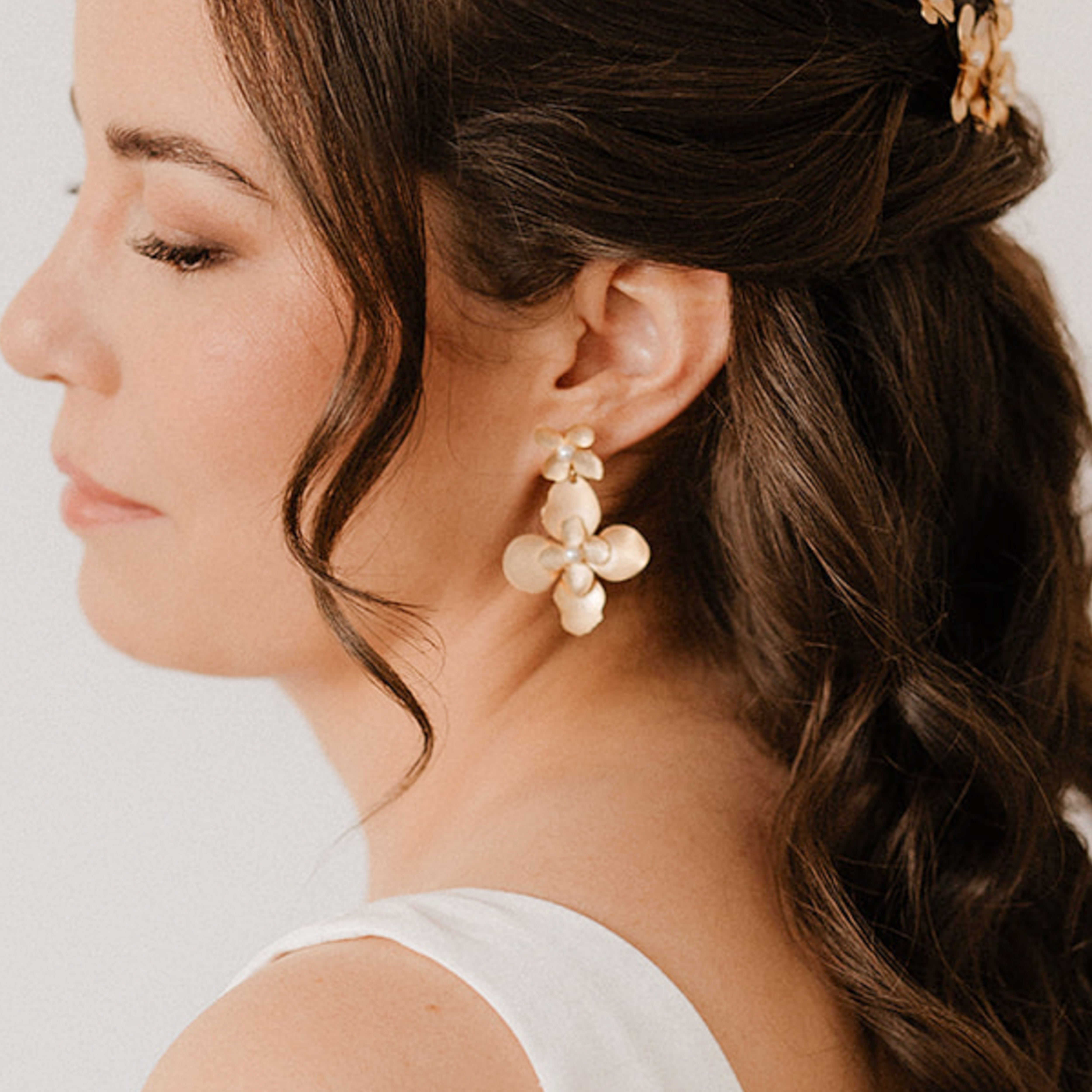 Vika | Statement Ohrringe Hochzeit mit Blüten