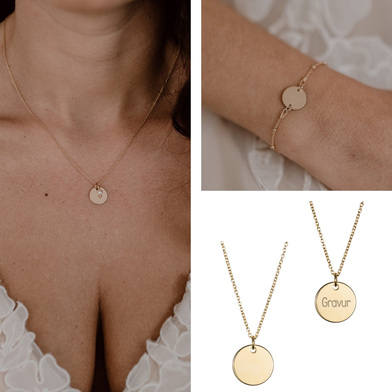 Gravurschmuck Braut & personalisierbarer Brautschmuck