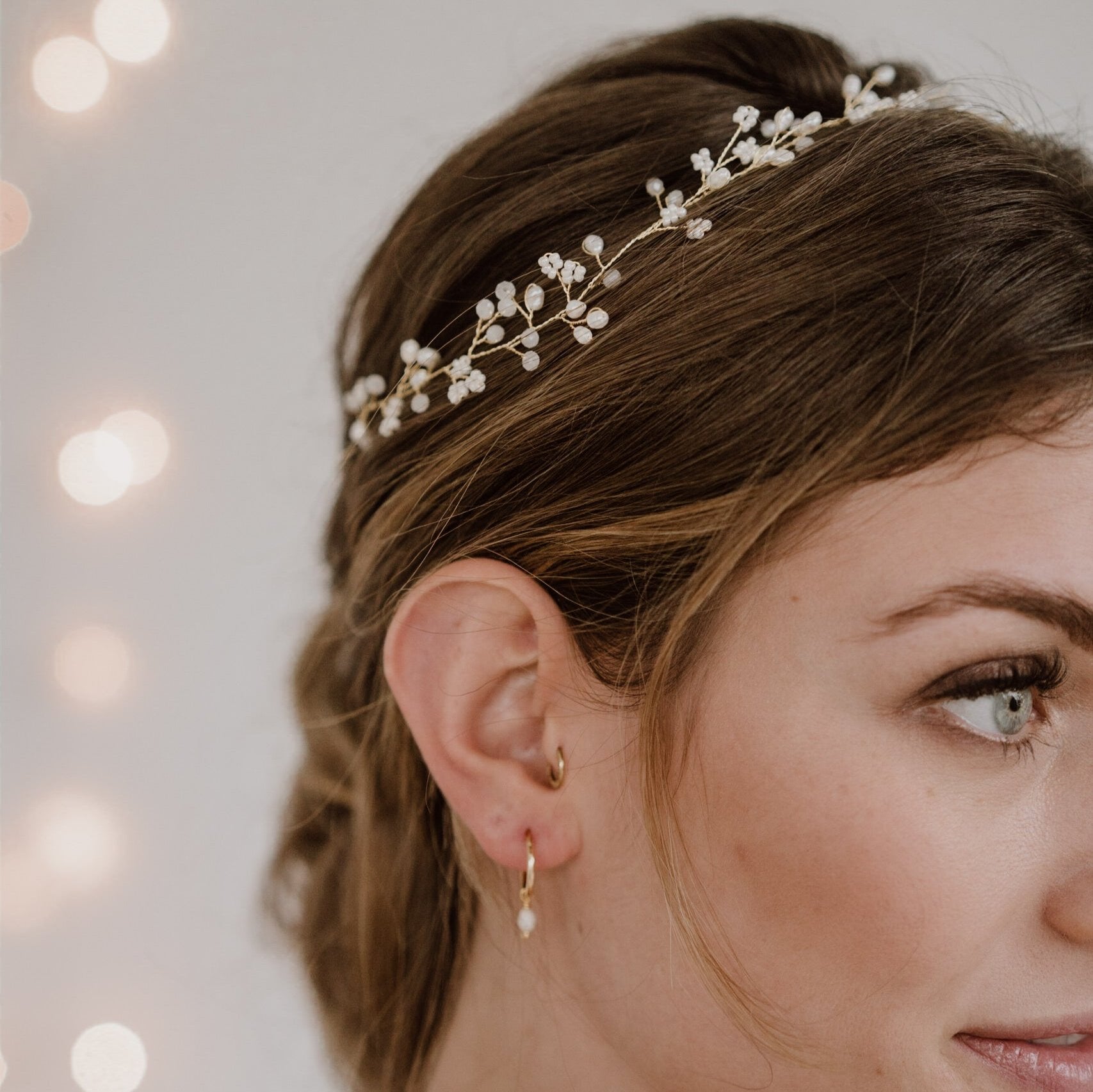 Susi | Brauthaarschmuck, Headpiece mit kleinen Perlen