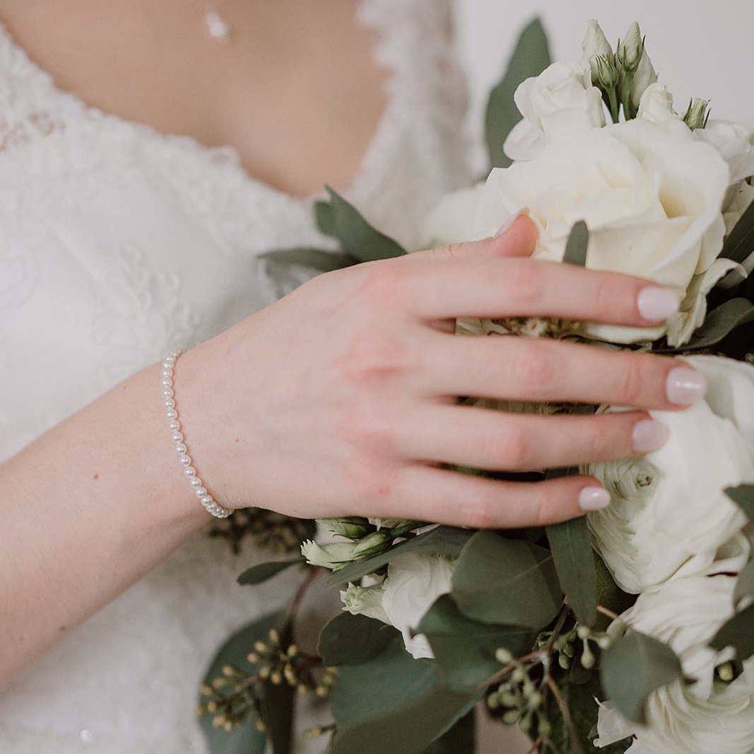 Perla Perlenarmband Hochzeit schlicht 