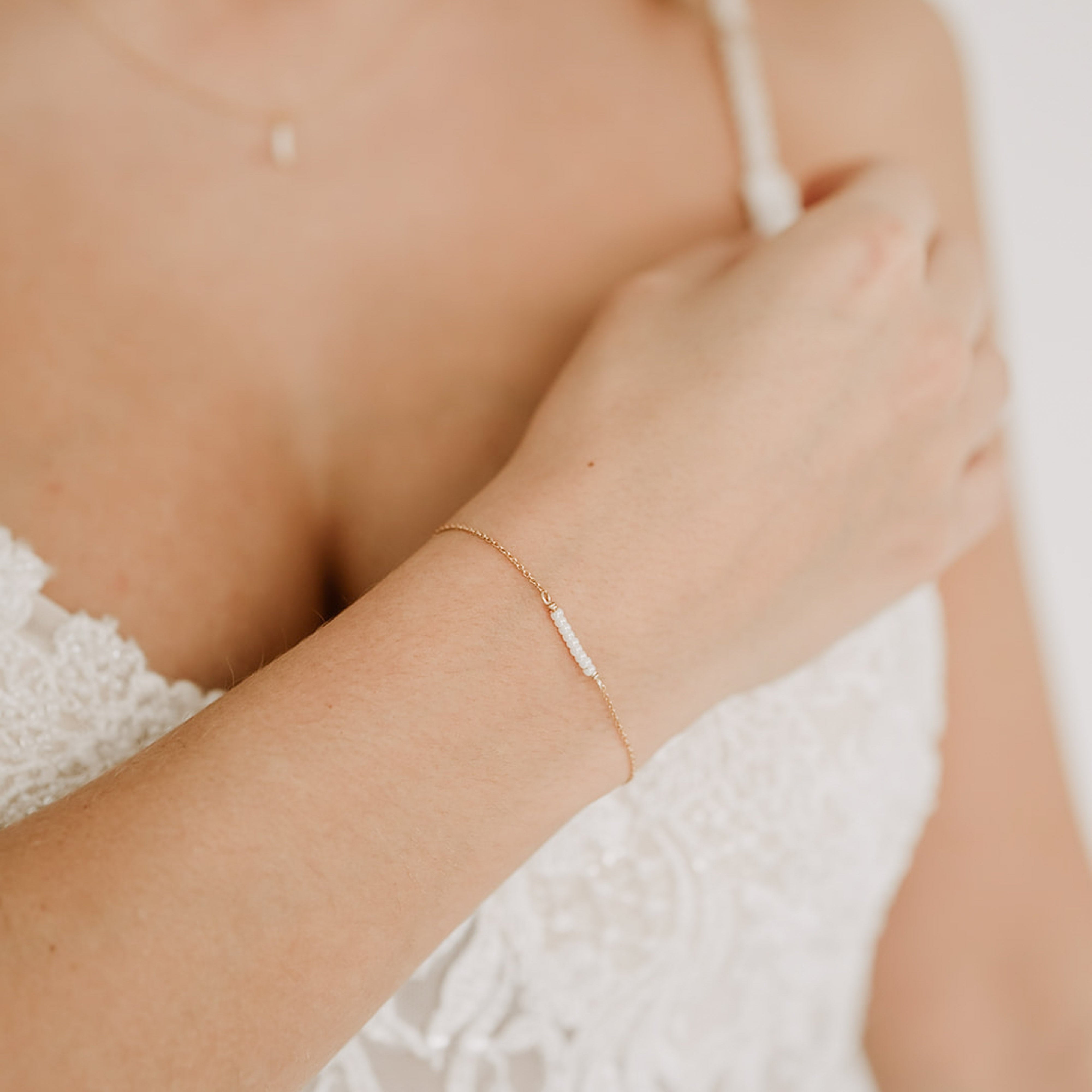Belina | Armband Hochzeit mit kleinen Perlen