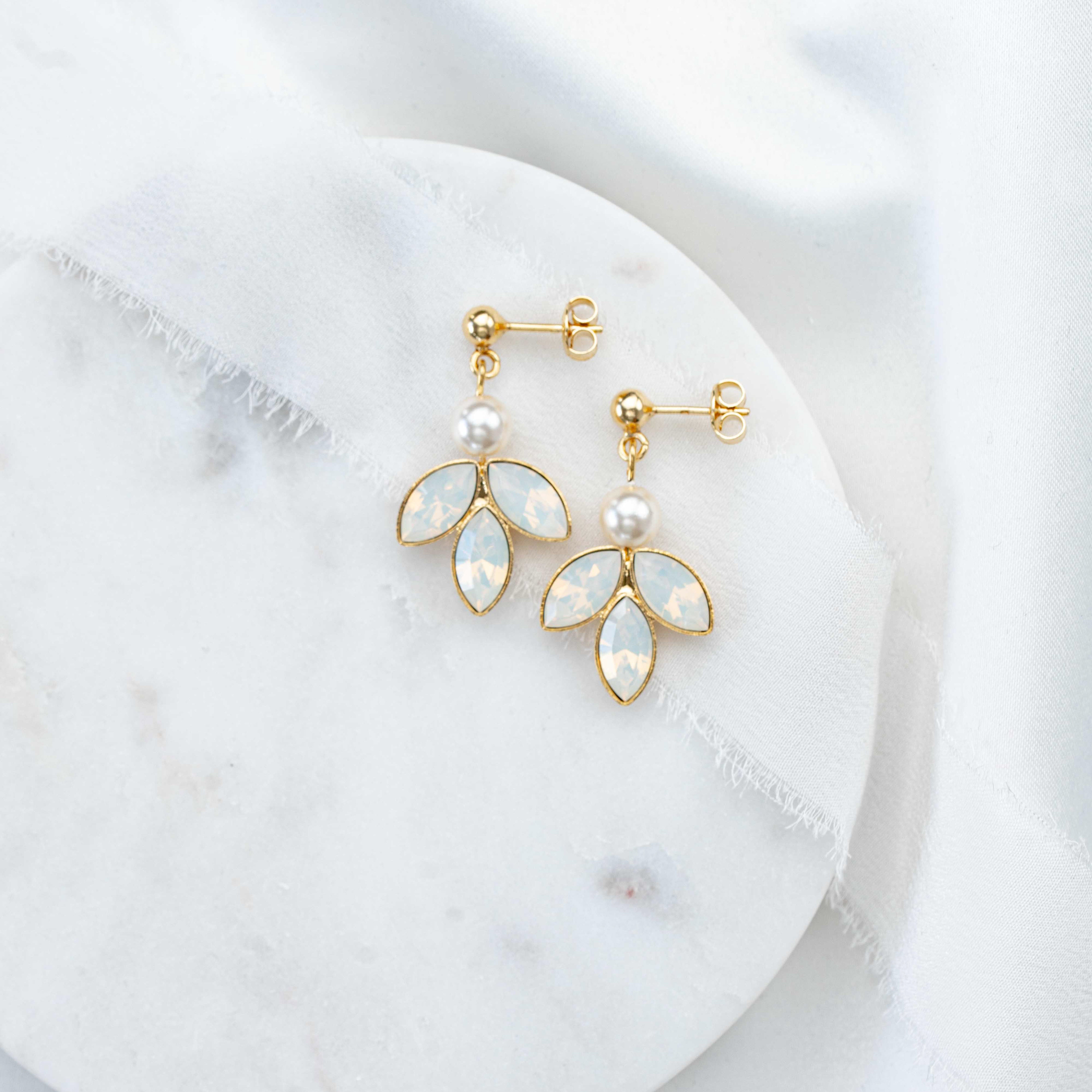 Kate | Brautohrringe mit Perlen