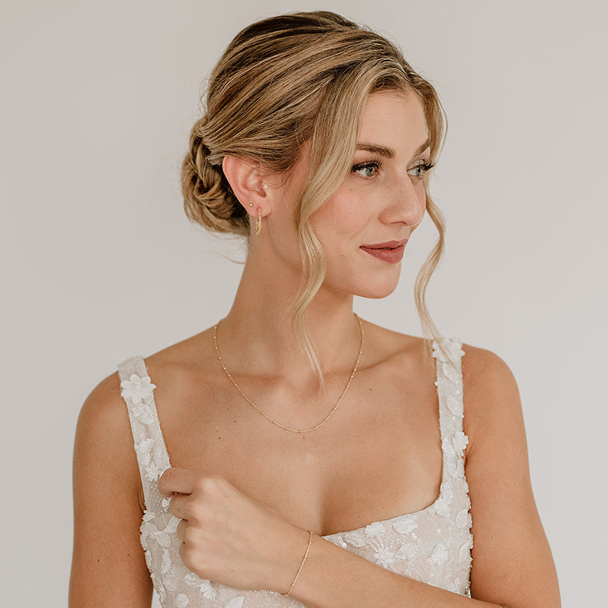 Kalli | Brautohrringe ohne Perle