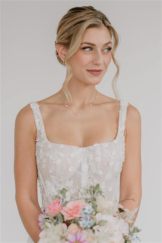 Resi | Brautcreolen mit Perle TEST hell