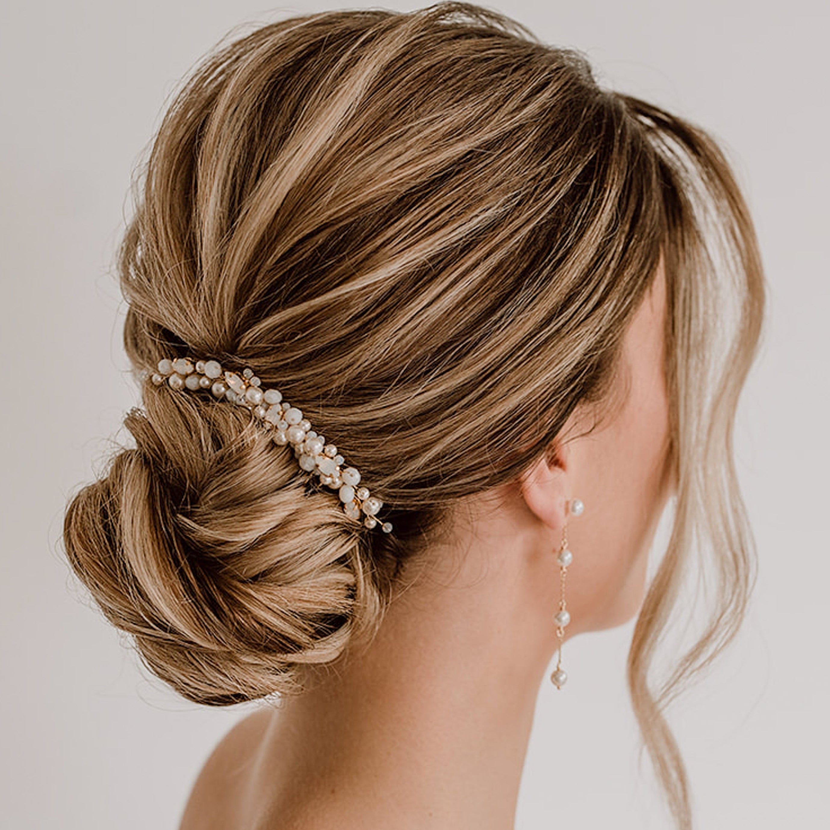 Kylie | Haarkamm mit Perlen und Kristallen