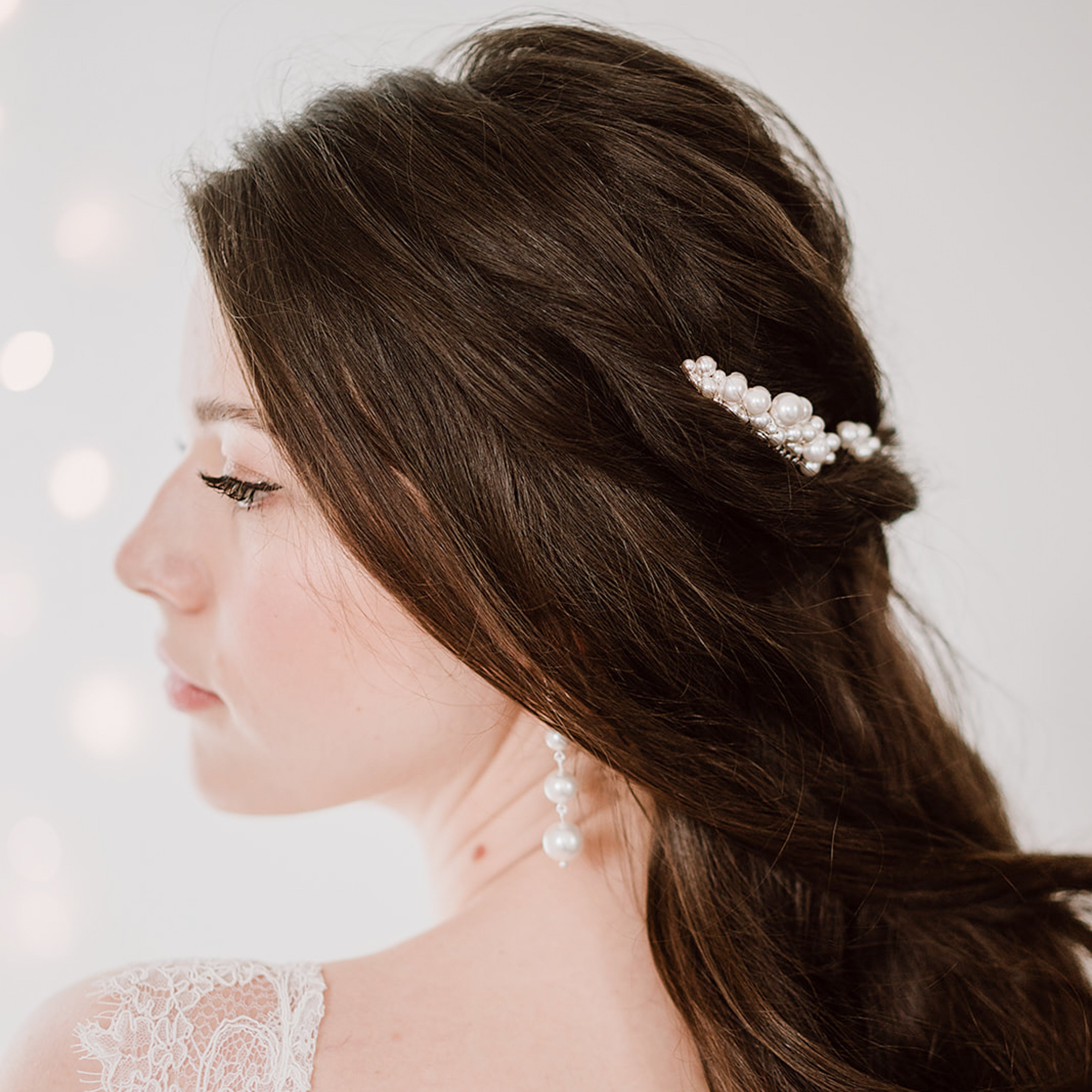 Wilma | Haarschmuck Hochzeit - Haarkamm mit Perlen