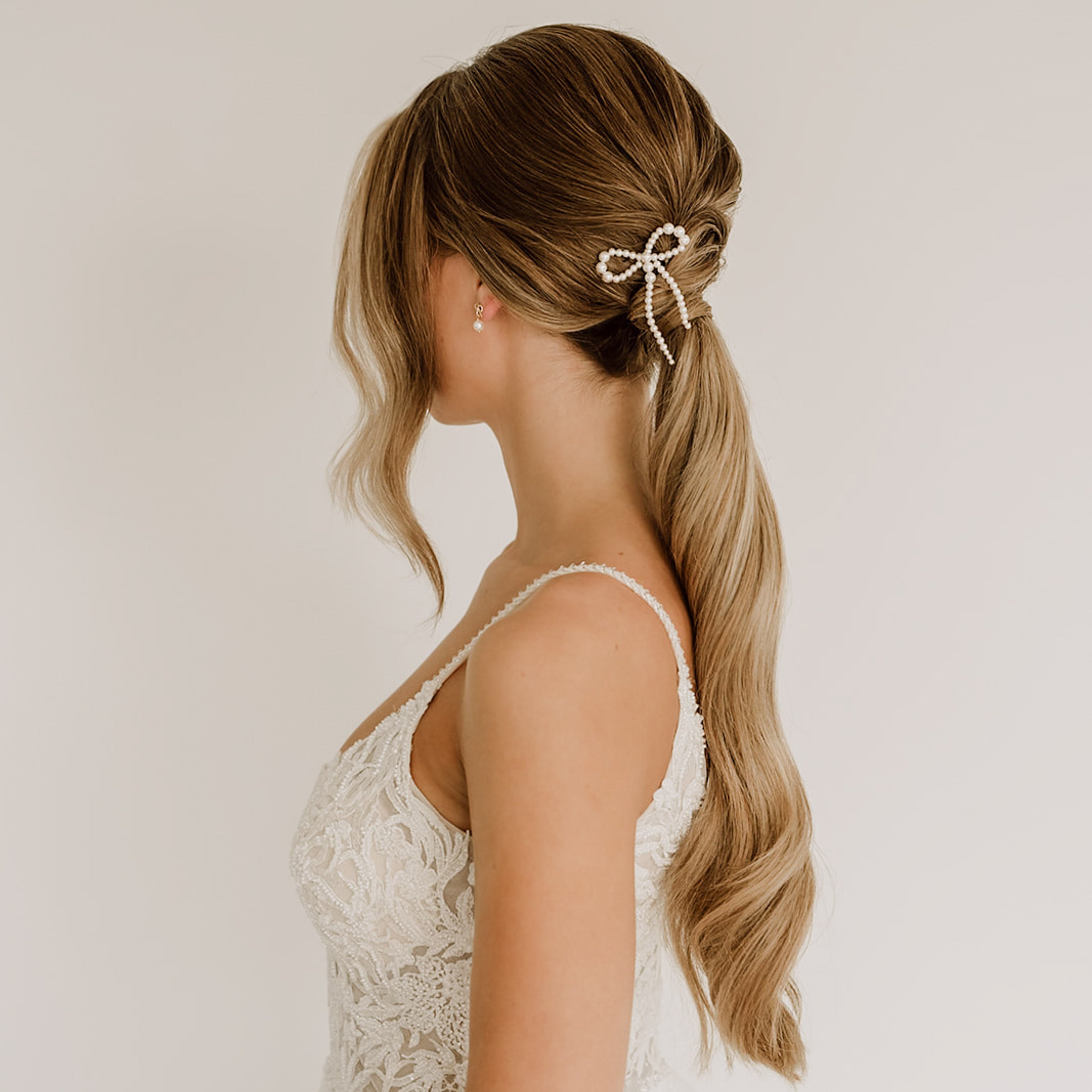 Pina | Haarschmuck Hochzeit - Haarnadeln Schleife aus Perlen