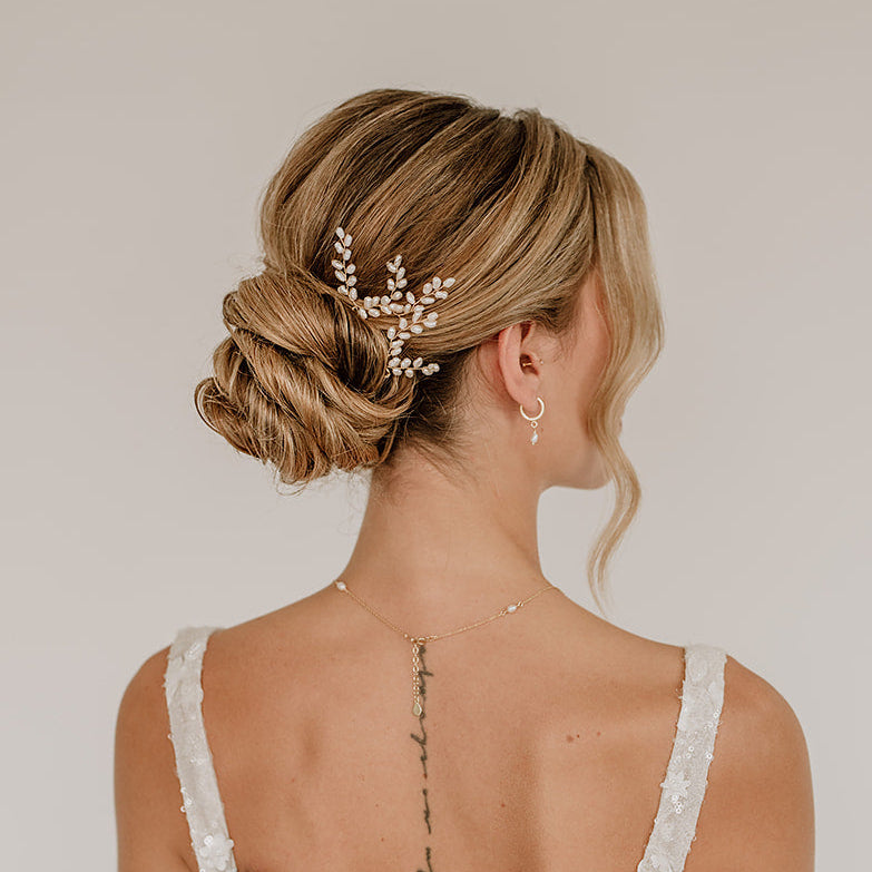 Amelie | Haarnadeln Hochzeit mit echten Süßwasserperlen