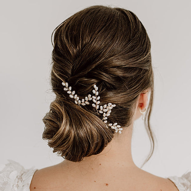 Amelie | Haarnadeln Hochzeit mit echten Süßwasserperlen