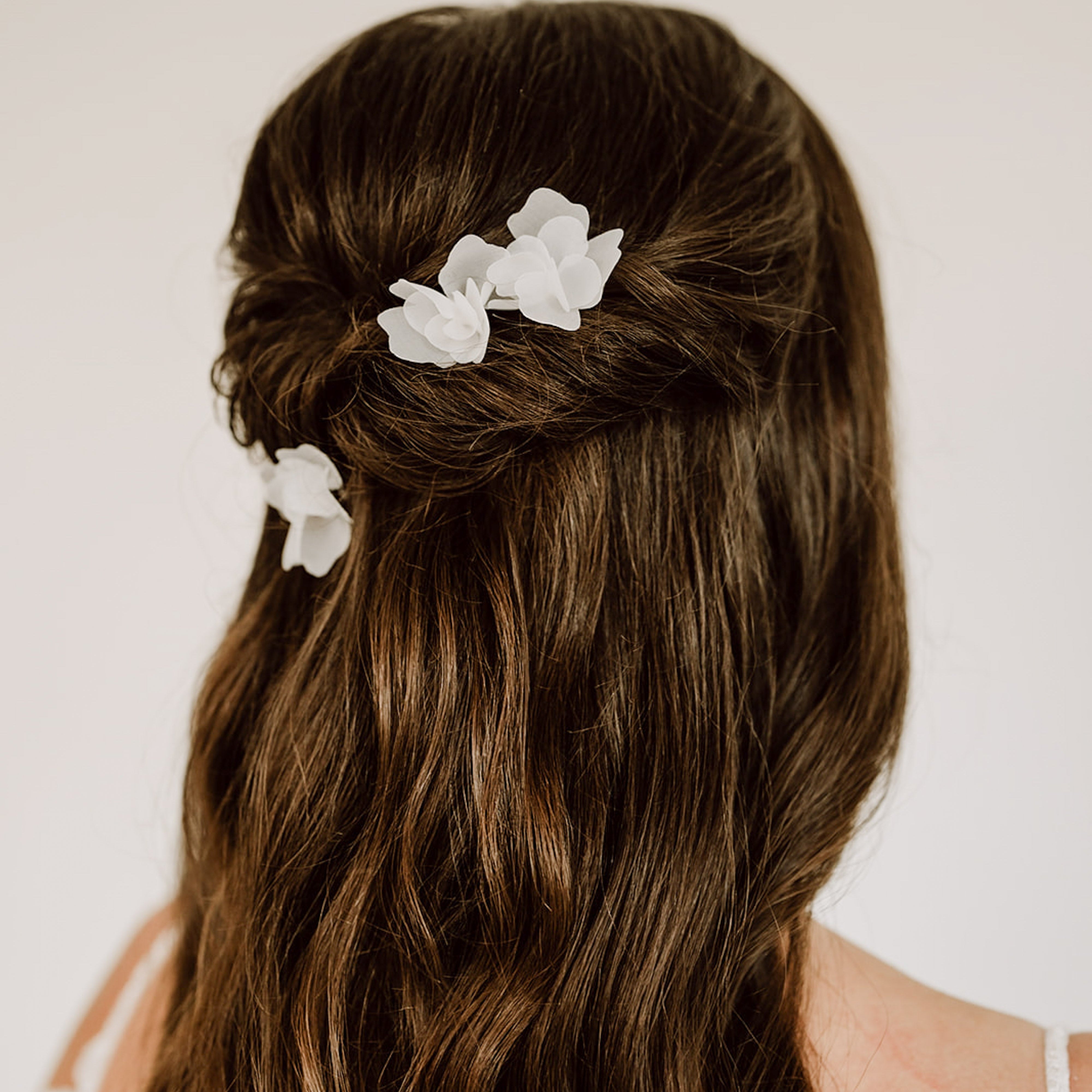 Flora | Hochzeit Haarschmuck - Haarnadeln mit Stoffblüten