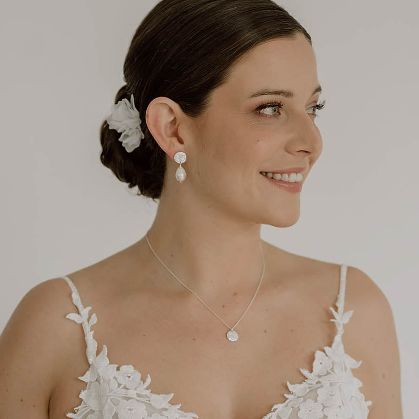 Johanna | Ohrringe Hochzeit mit Perle