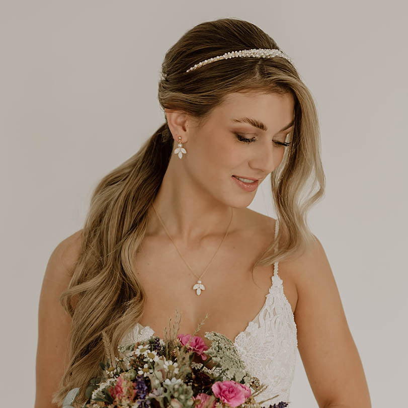 Lotte | Brauthaarschmuck, Haarreif mit Perlen