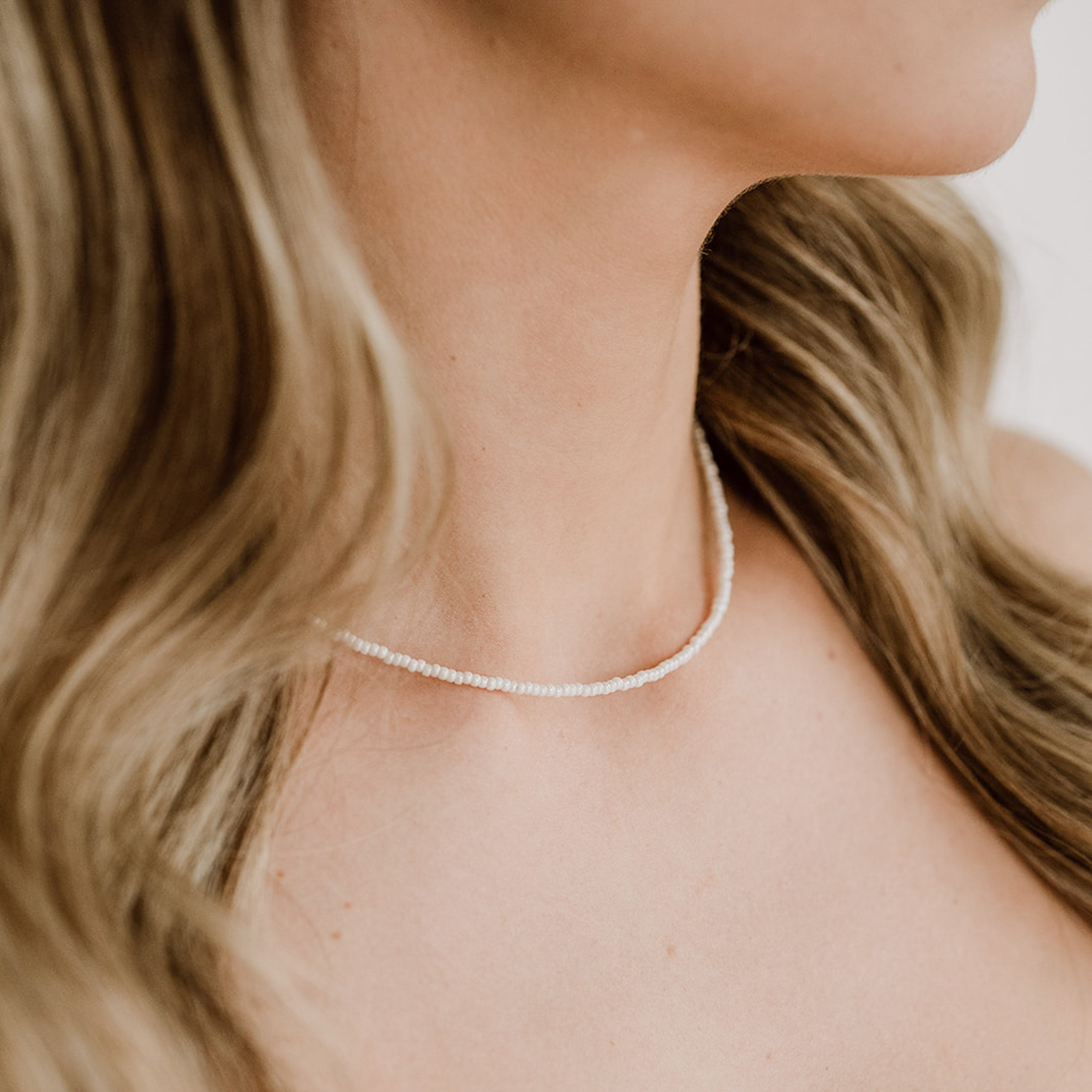 Lina | Perlenkette Hochzeit - kleine Perlen