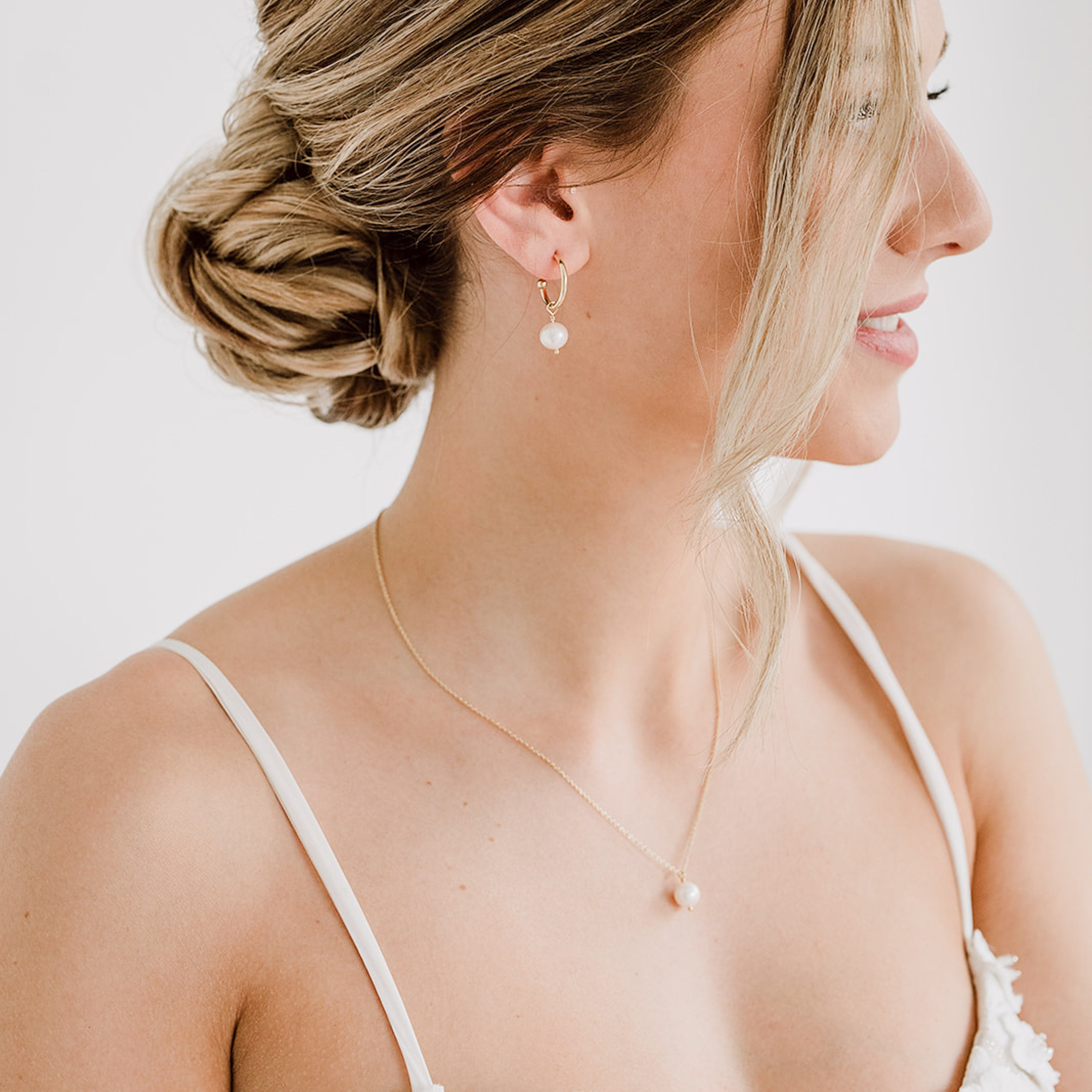 Linda | Halskette Hochzeit mit Süßwasserperle
