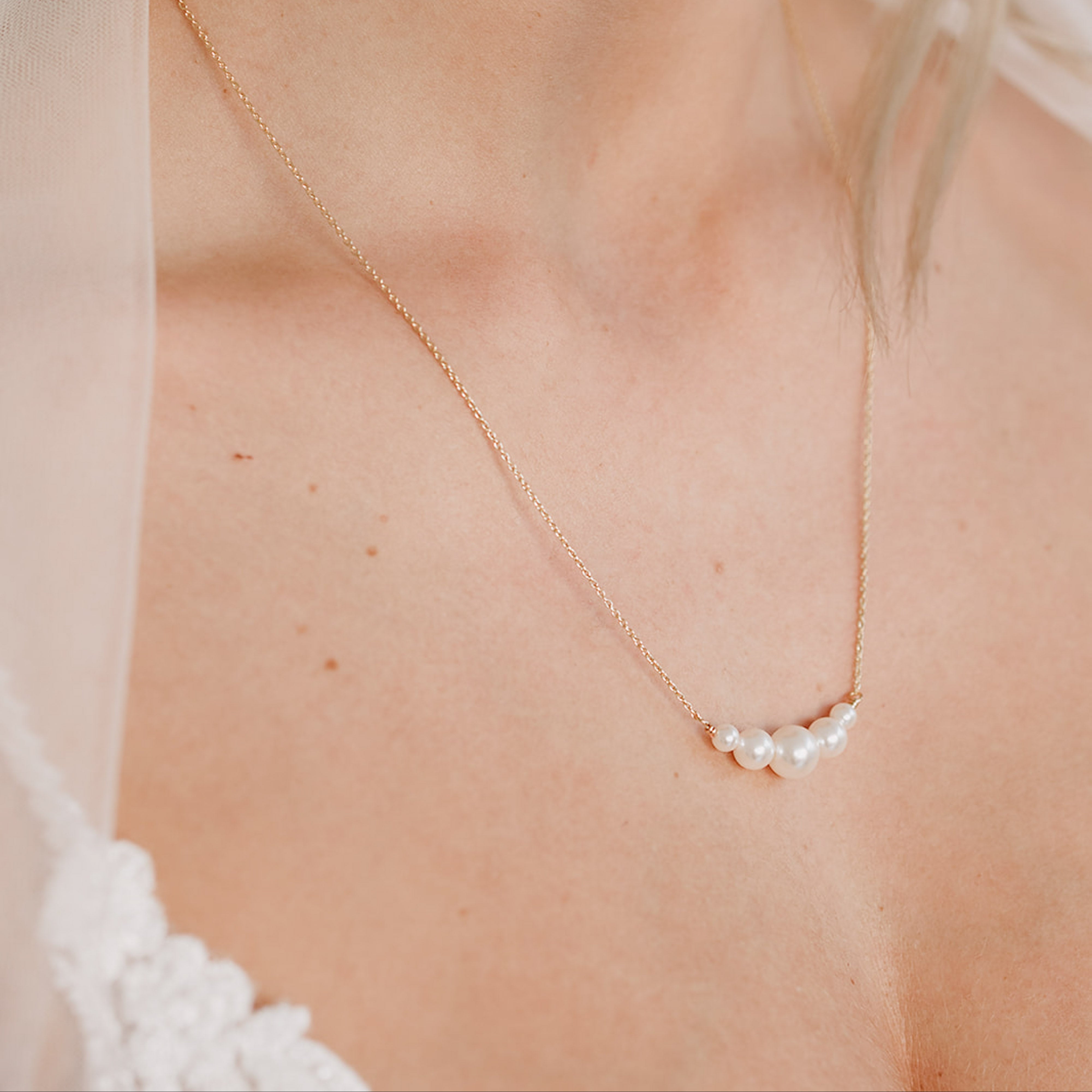 Marie | Halskette Braut mit Perlen