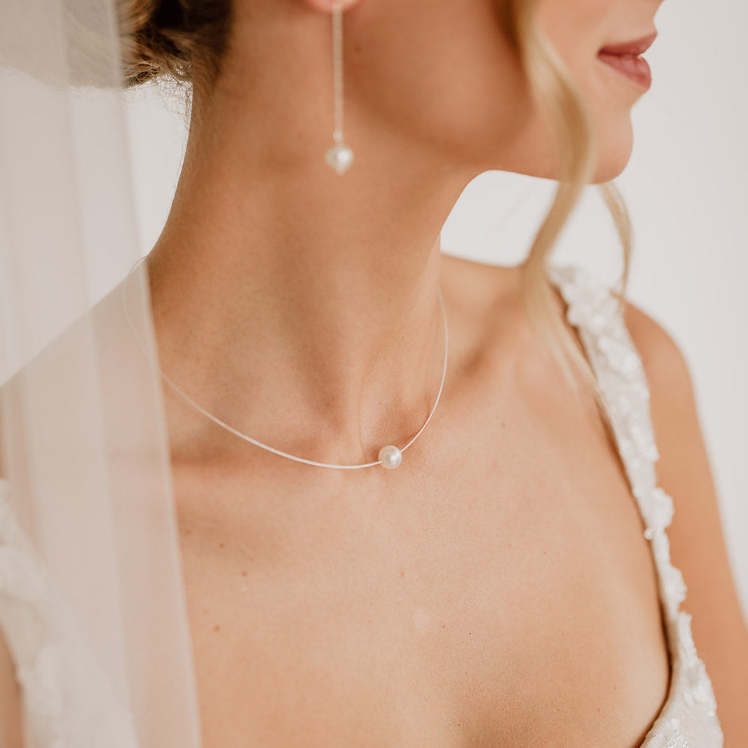 Perla 8mm | Braut Halsreif mit Perle