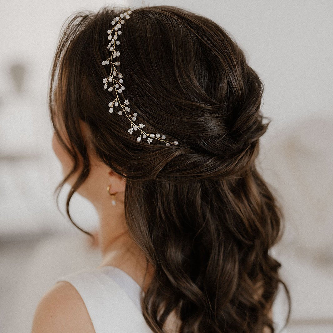 Susi | Brauthaarschmuck, Headpiece mit kleinen Perlen