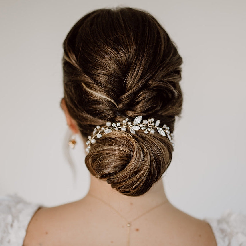 Luise | Haarschmuck Hochzeit mit Perlen und Kristallen
