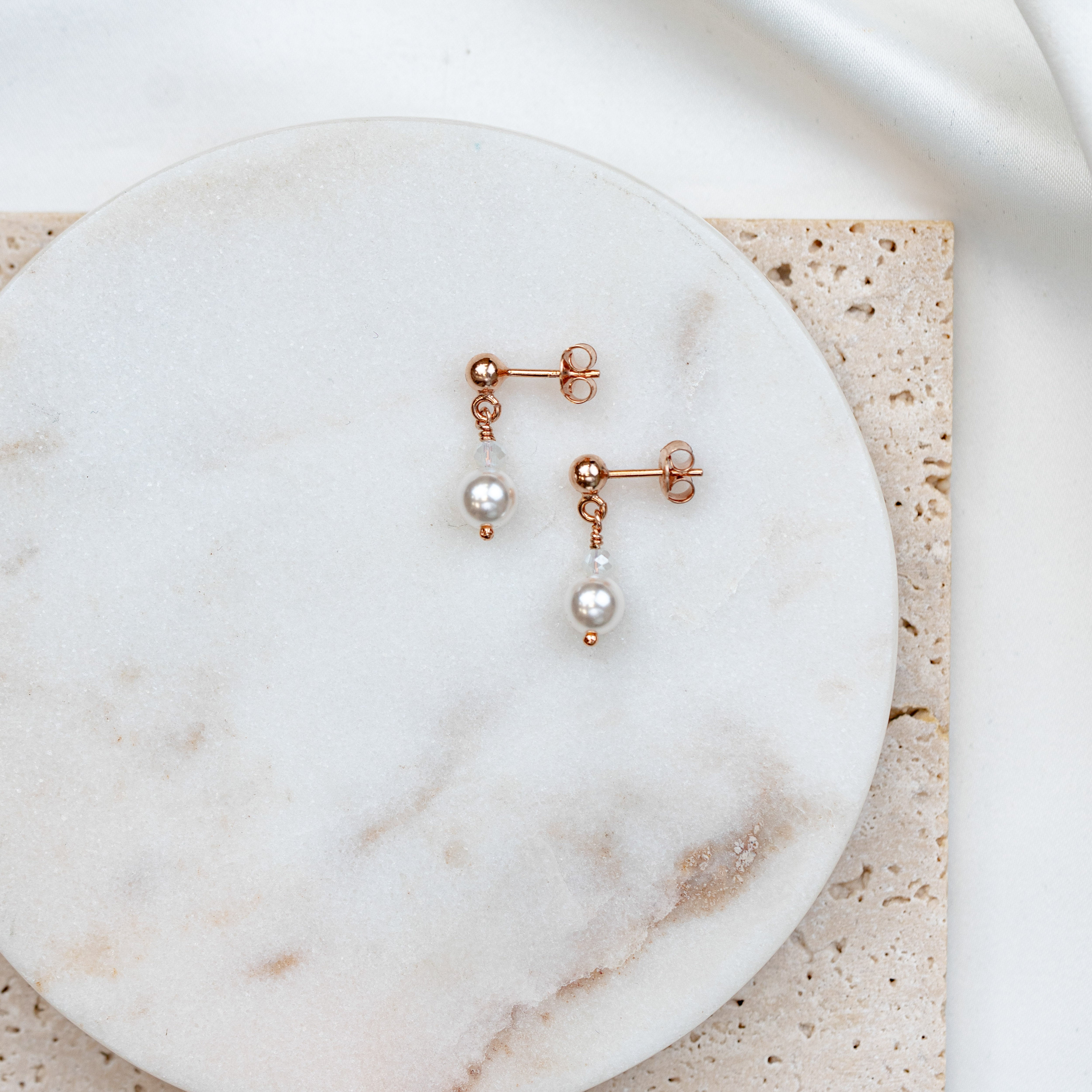 Ari| Braut Ohrringe mit Perle