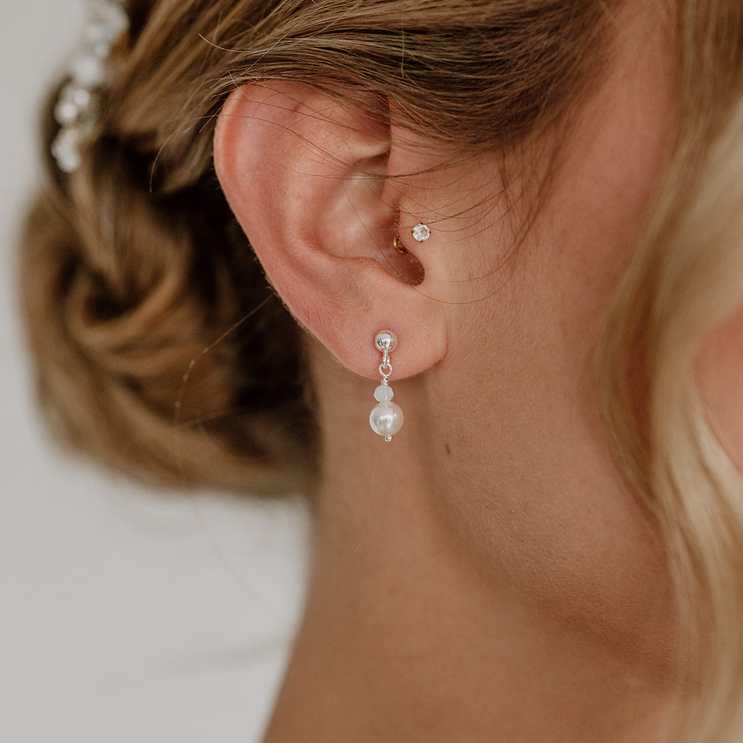 Ari| Braut Ohrringe mit Perle