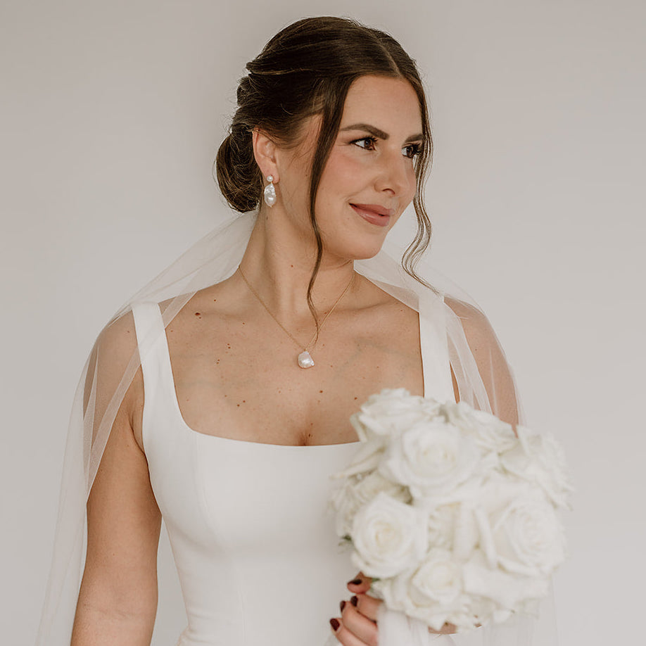 Aurelia | limitierte Ohrringe Hochzeit mit echter Barockperle