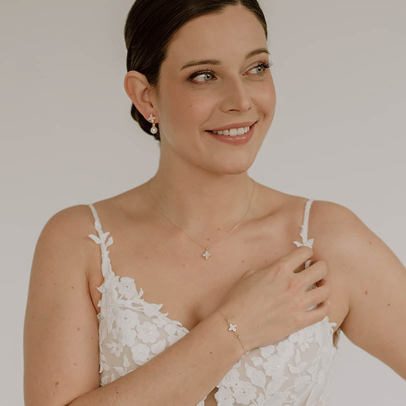 Daisy | Armband Hochzeit mit Blüte dezent