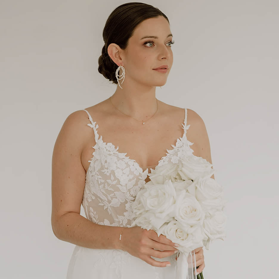 Valentina | Ohrringe Hochzeit mit Süßwasserperlen