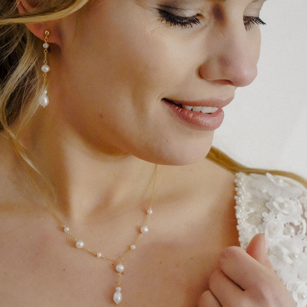 Joy | Brautschmuck Set mit echten Perlen