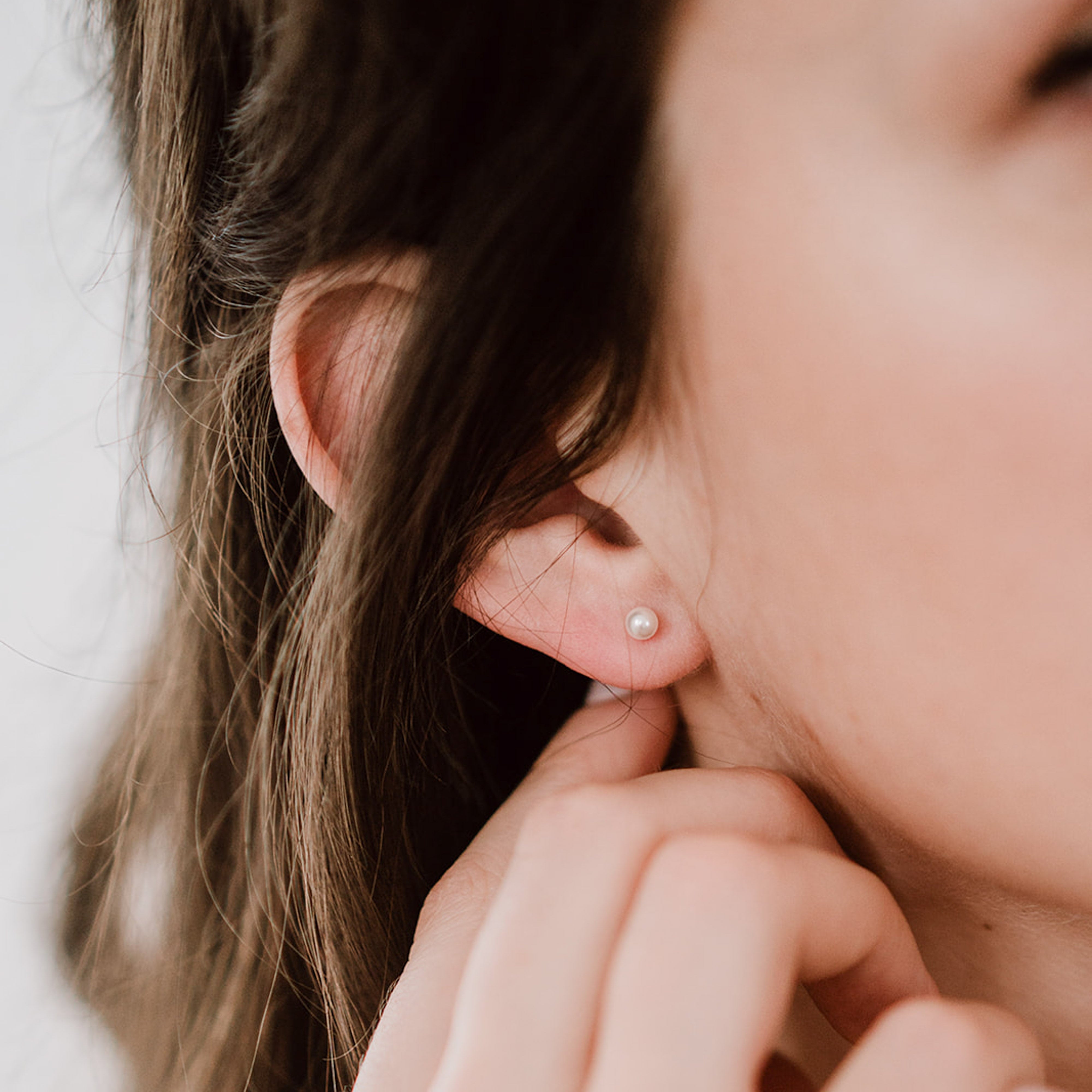 Perla 4mm | schlichte Perlenstecker Hochzeit