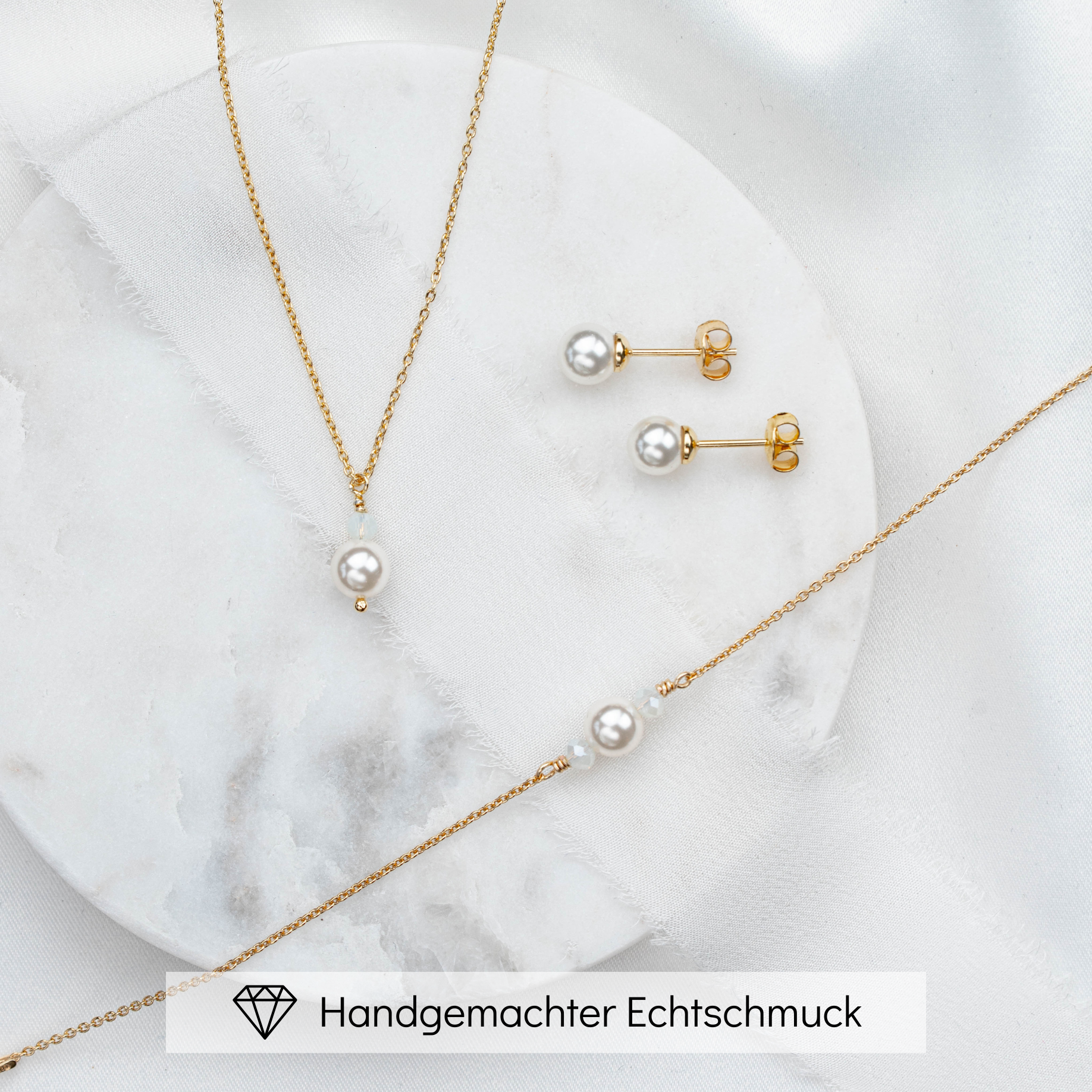 Ari | Brautschmuck Set mit Perlen, Perlenschmuck Hochzeit