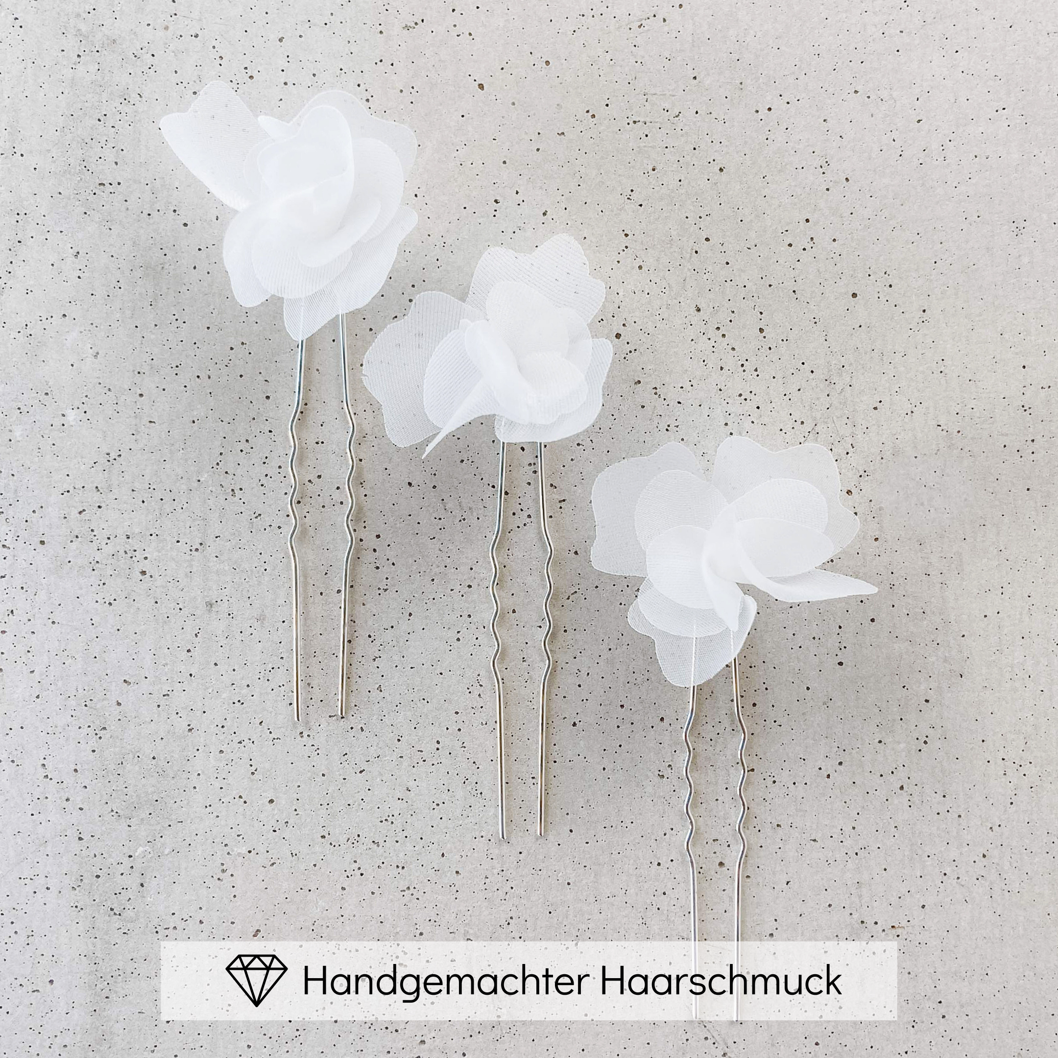 Flora | Hochzeit Haarschmuck - Haarnadeln mit Stoffblüten