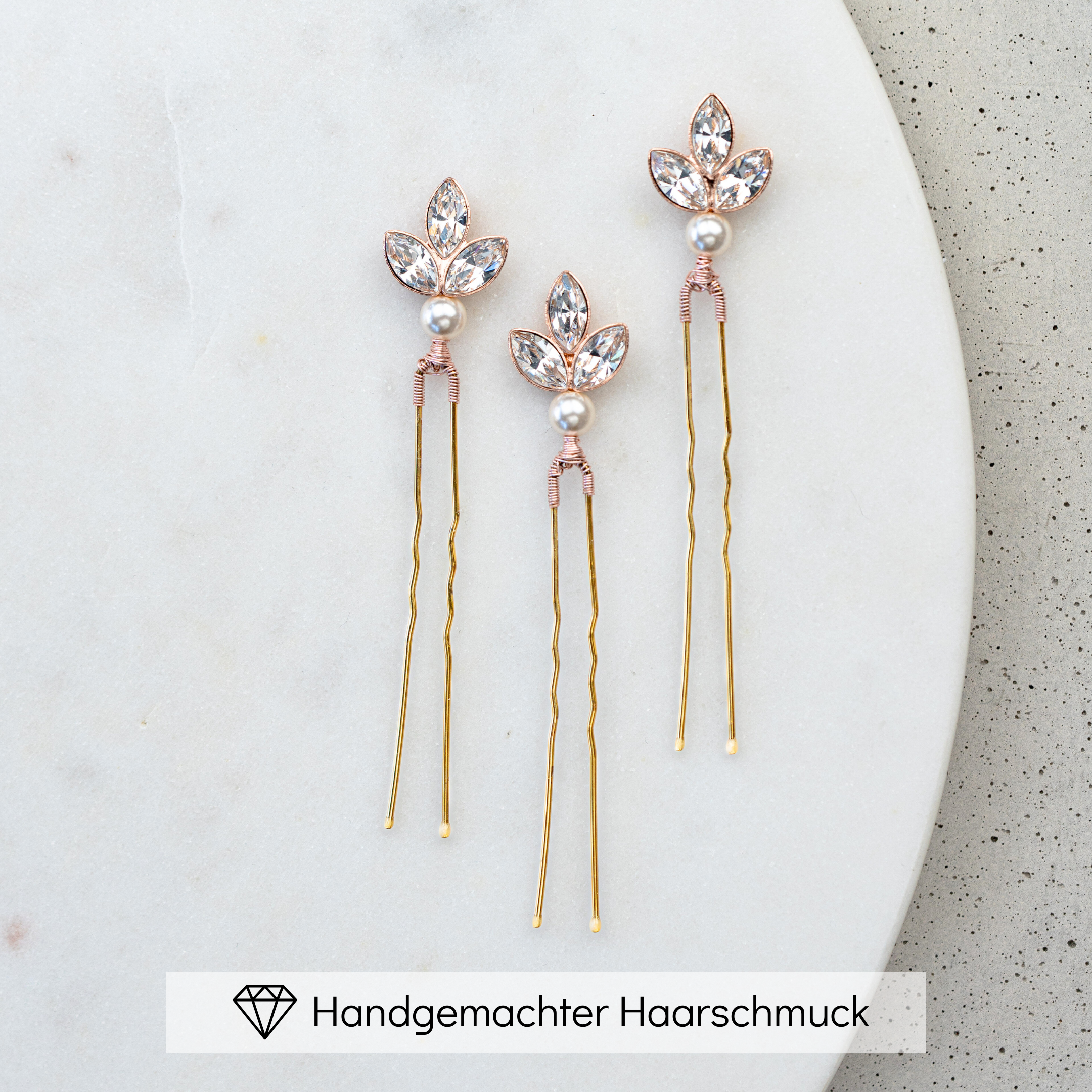 Kate | Braut Haarnadeln mit Perlen und Kristallen