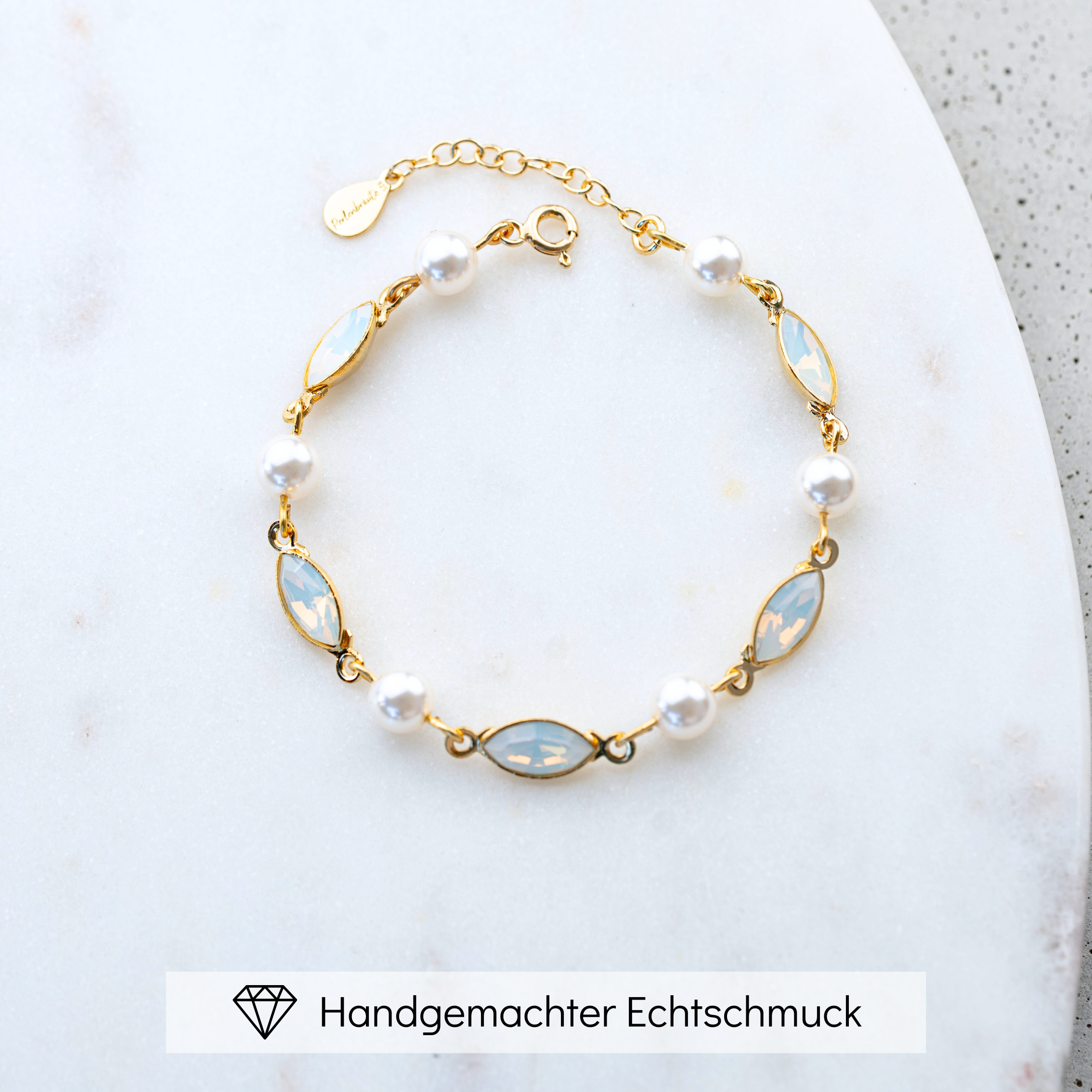 Kylie | Armband Hochzeit mit Perlen und Kristallen