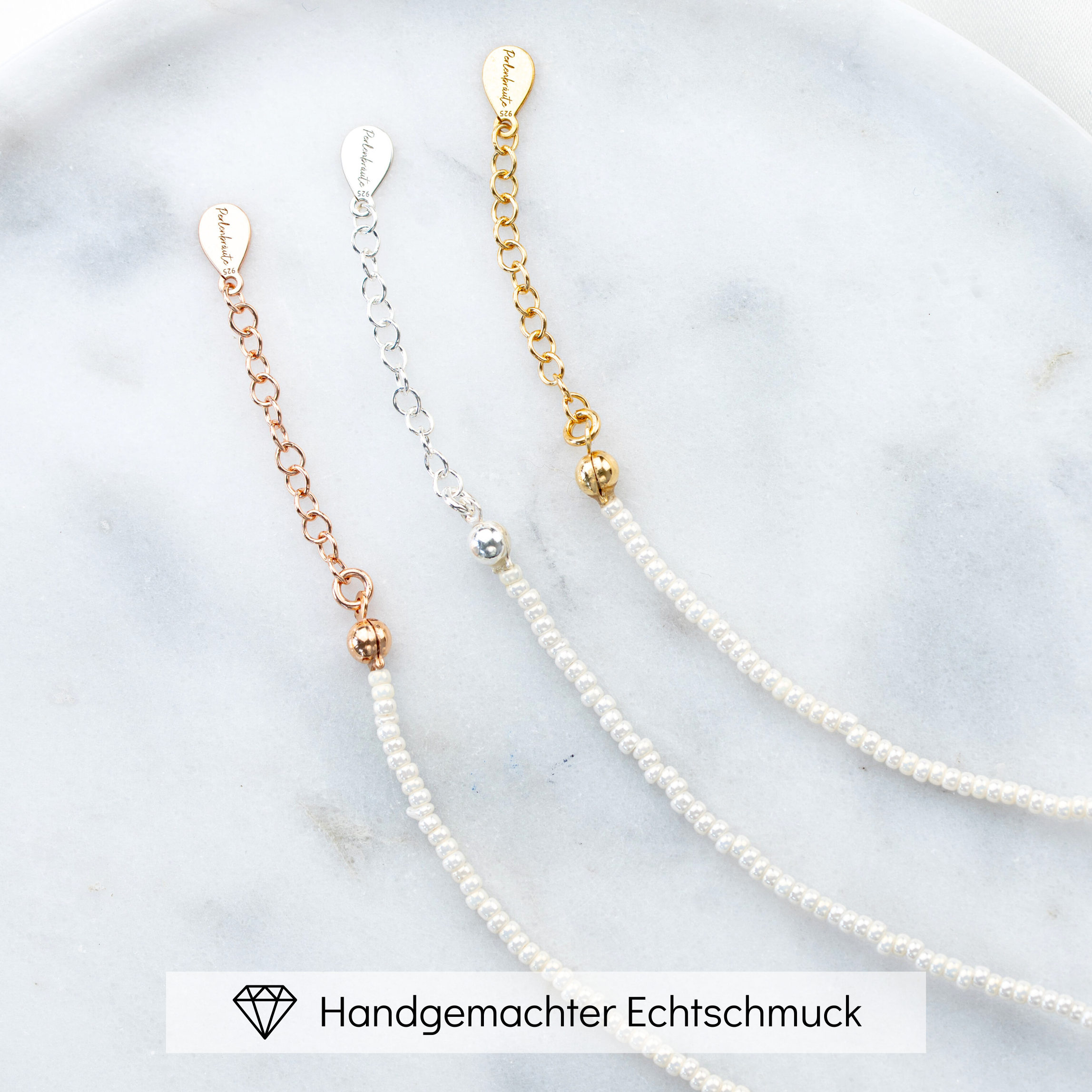 Lina | Perlenkette Hochzeit - kleine Perlen