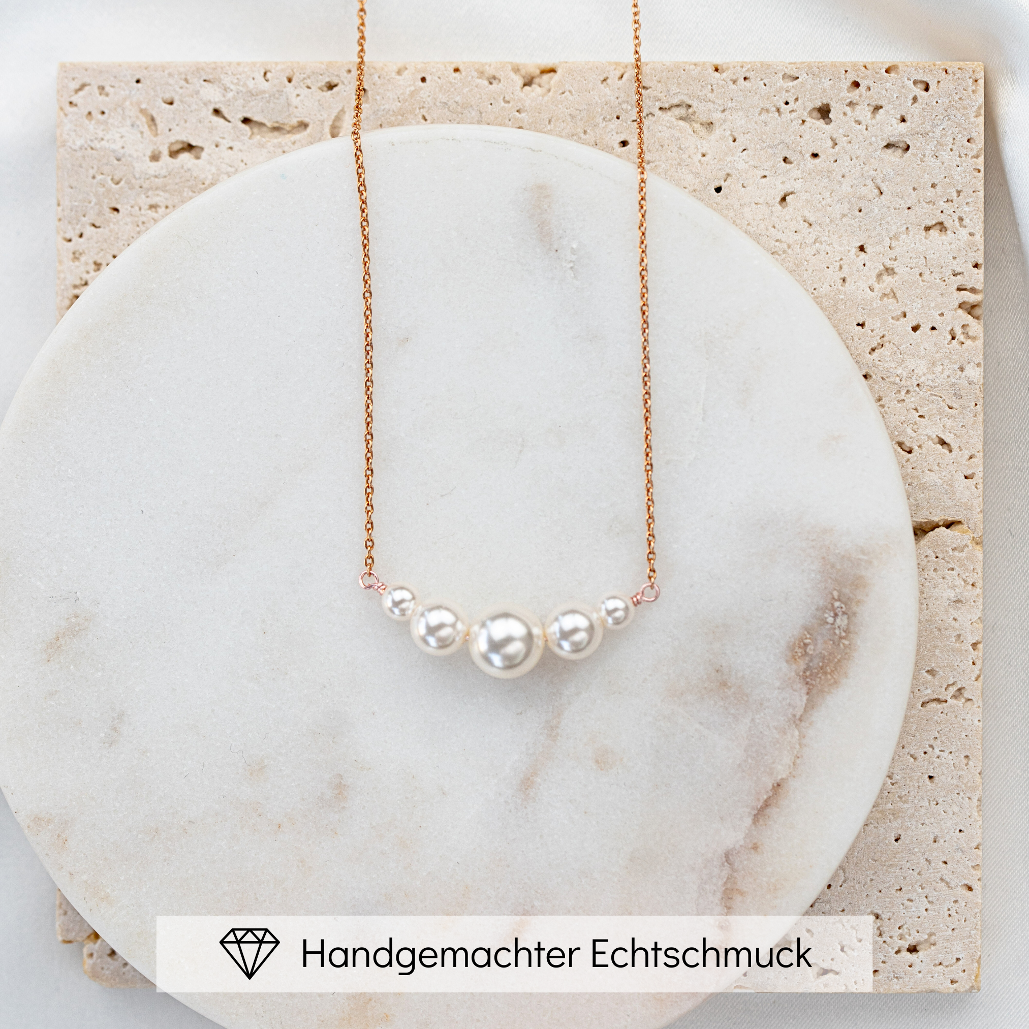 Marie | Halskette Braut mit Perlen