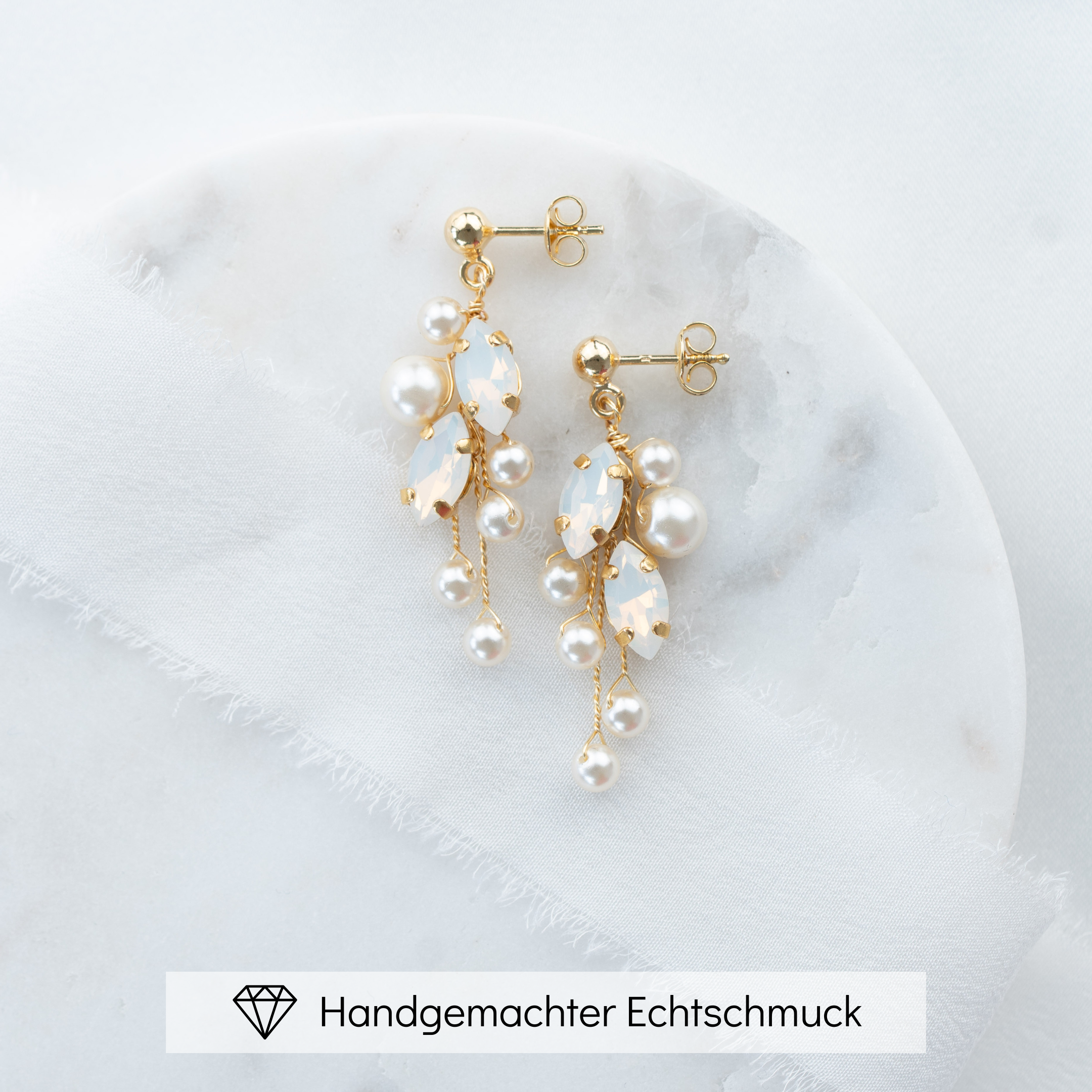 Ana | Ohrringe Hochzeit mit Perlen