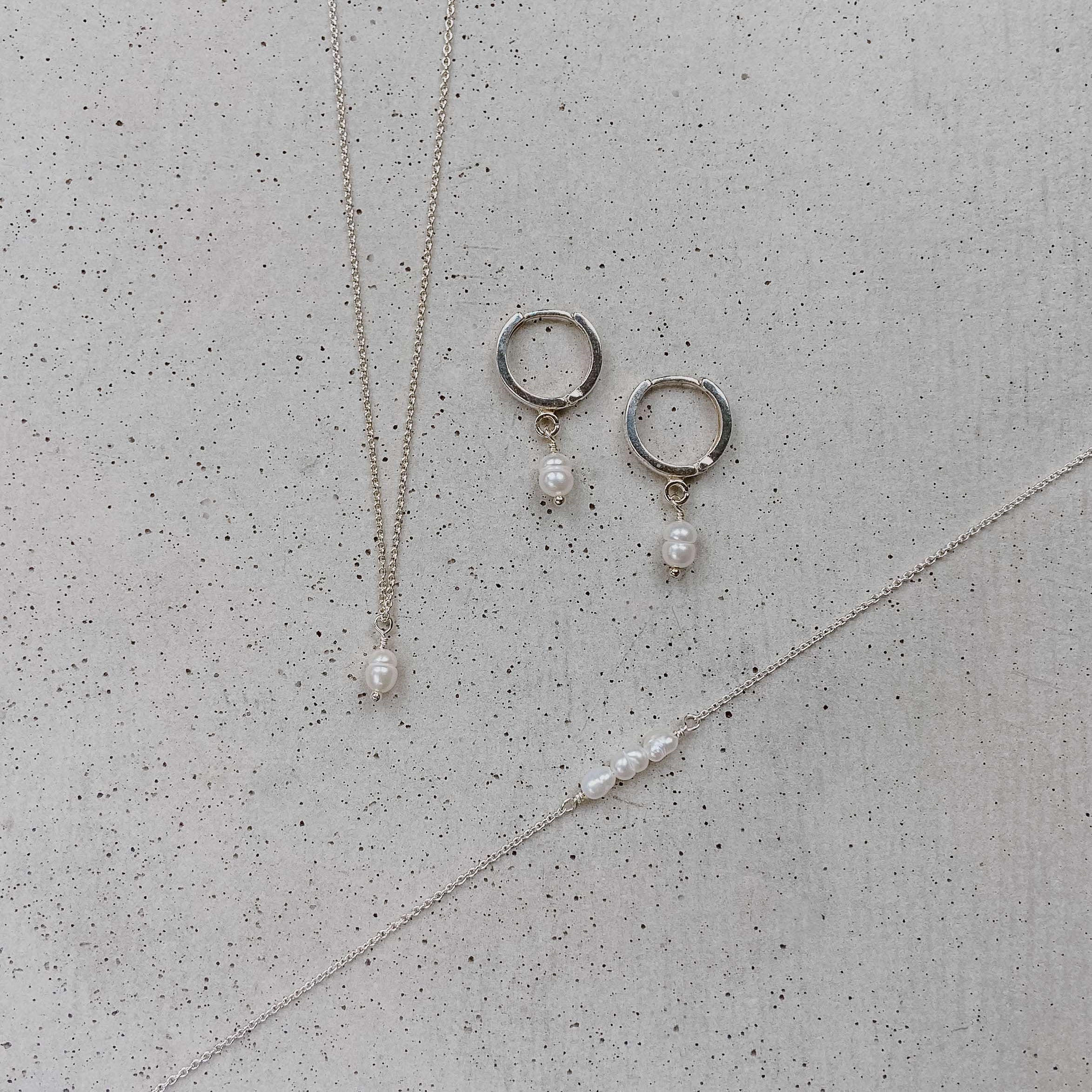 Amelie | Brautschmuck Set mit Süßwasserperle