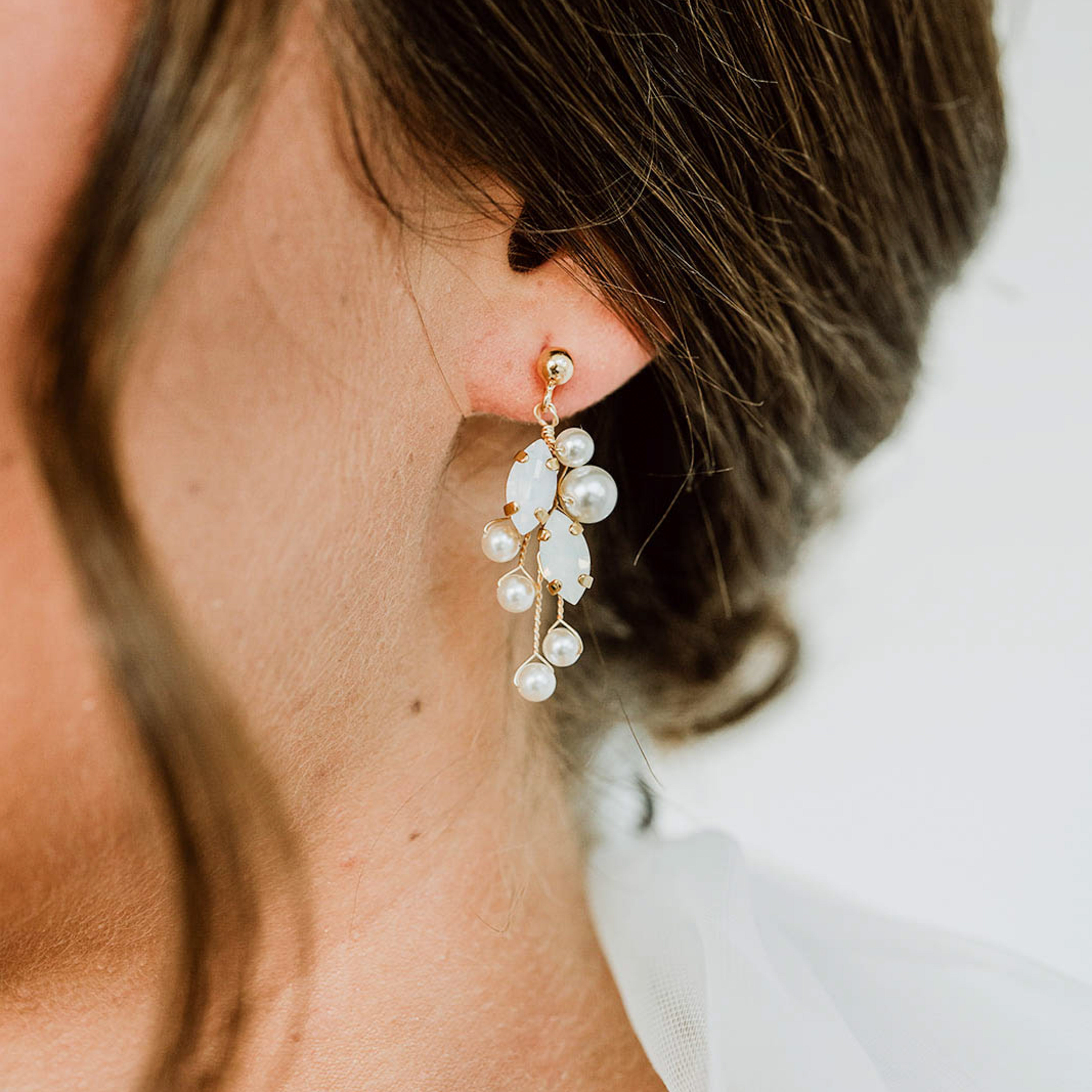 Ana | Ohrringe Hochzeit mit Perlen